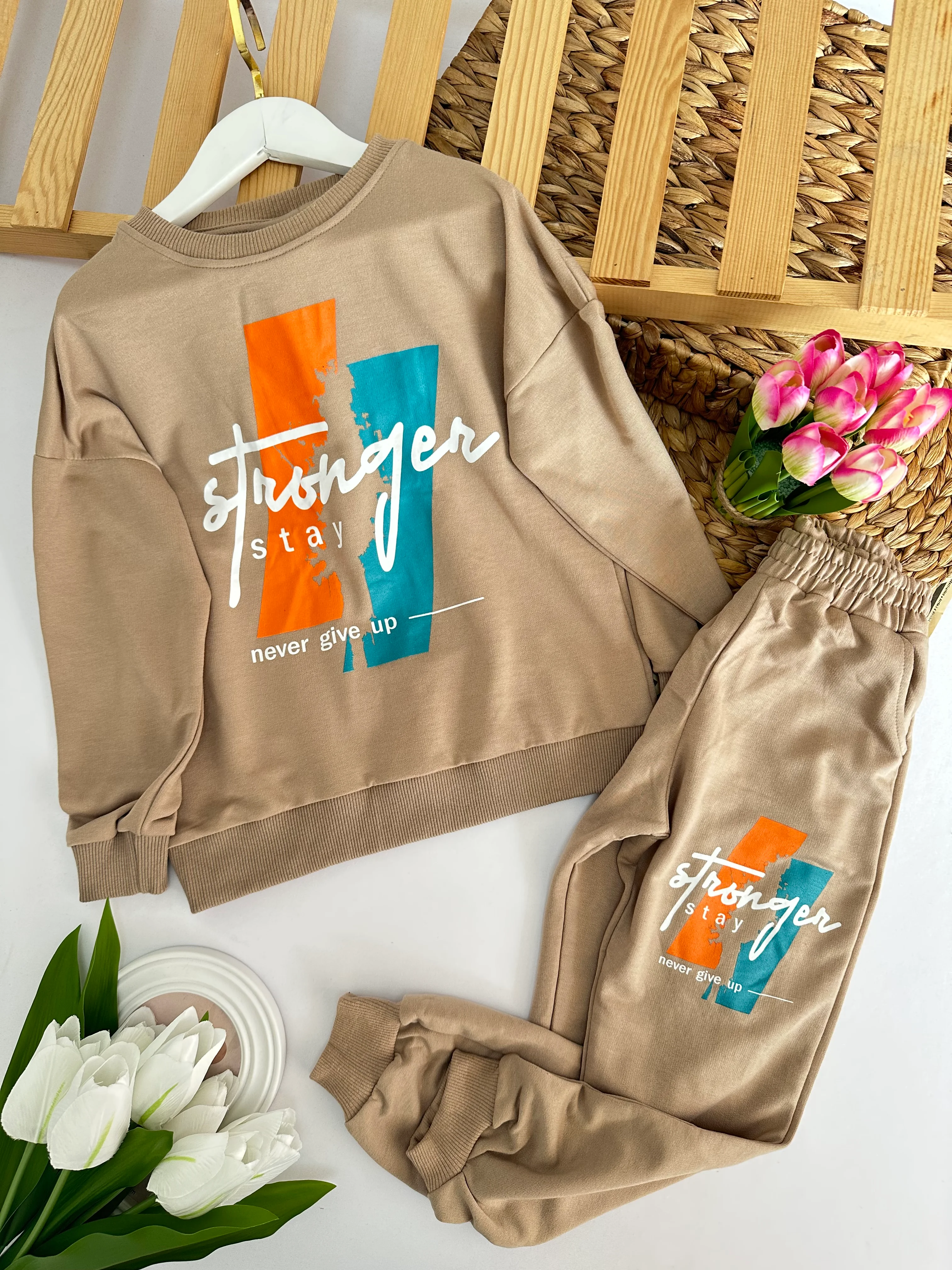 Erkek Çocuk Kahve Stranger Takım