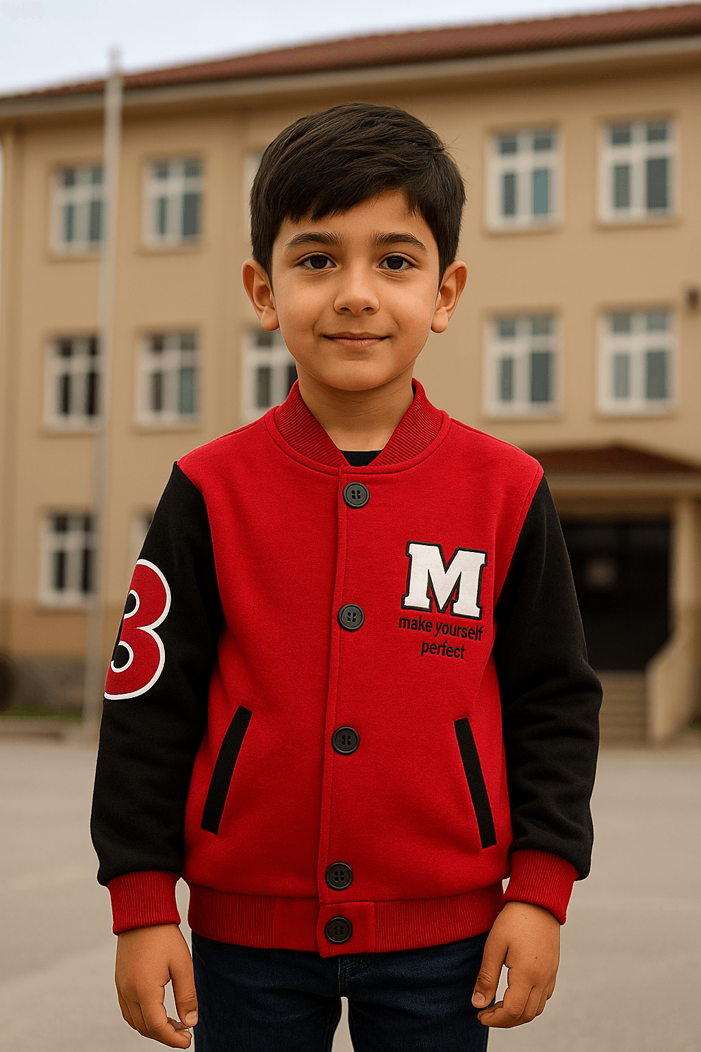 Erkek Çocuk Kırmızı Kolej Ceket
