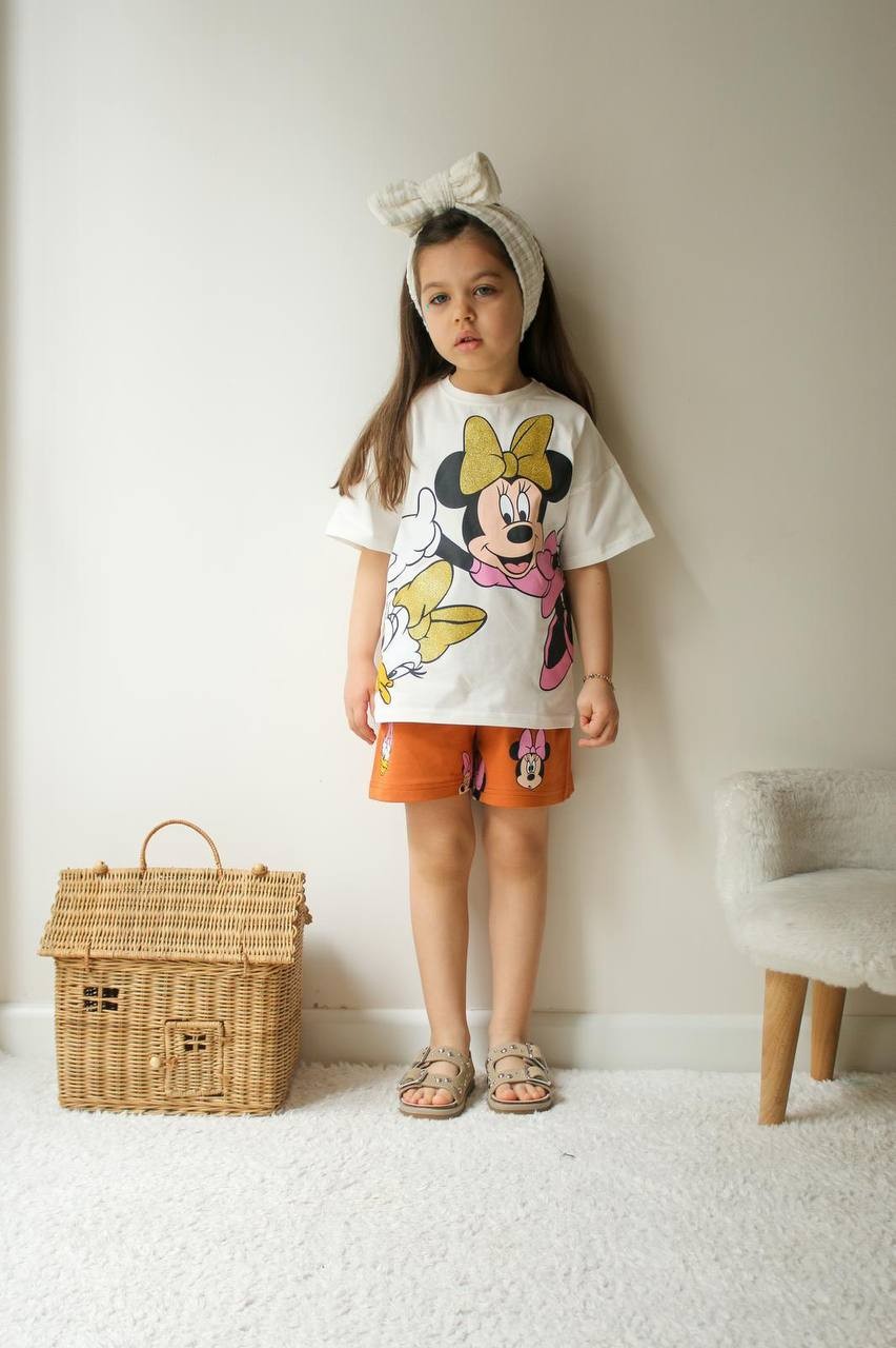 Kız Çocuk Minnie Daisy Şortlu Takım