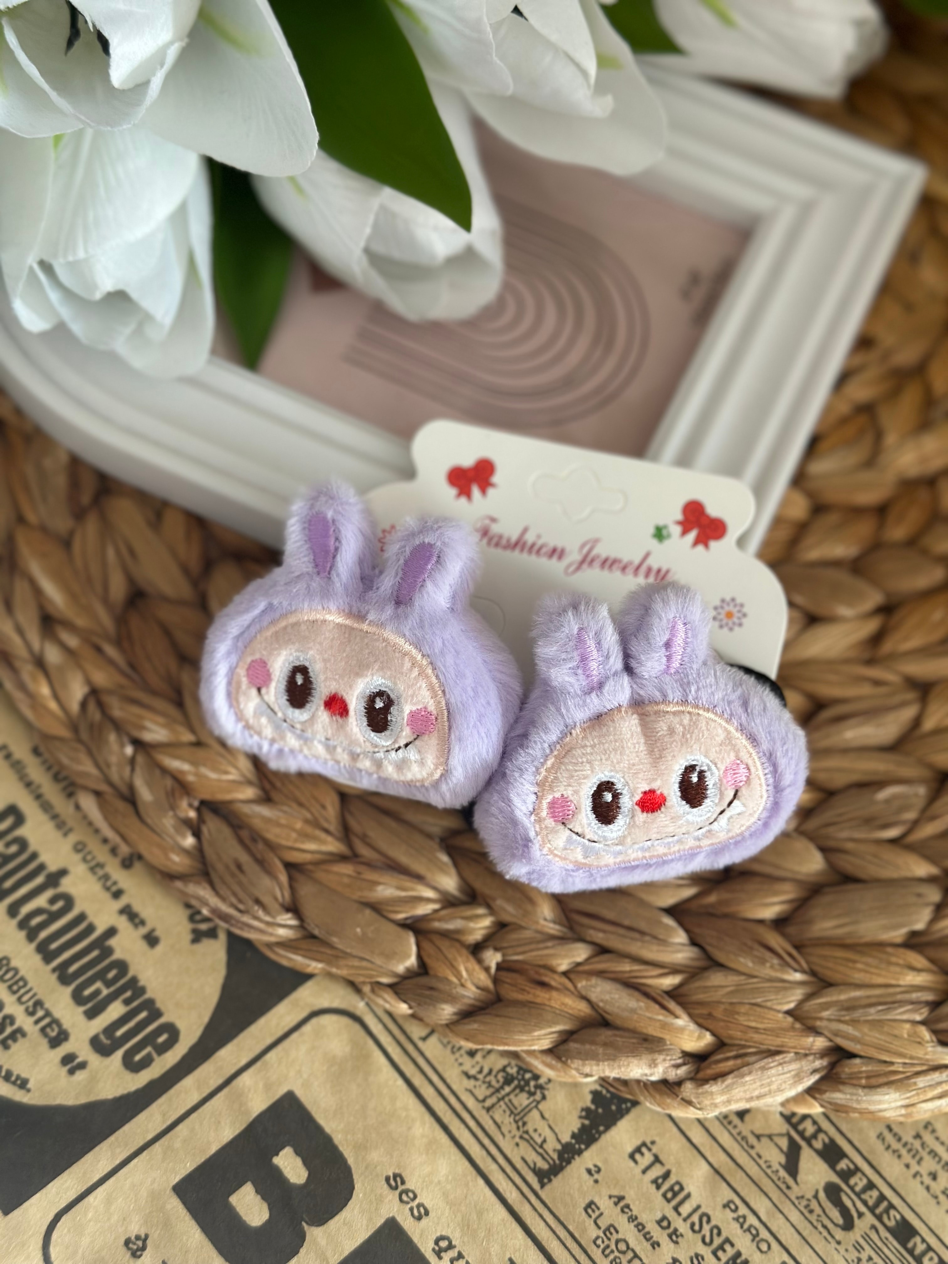 Labubu Lila 2'li  Lastikli Toka