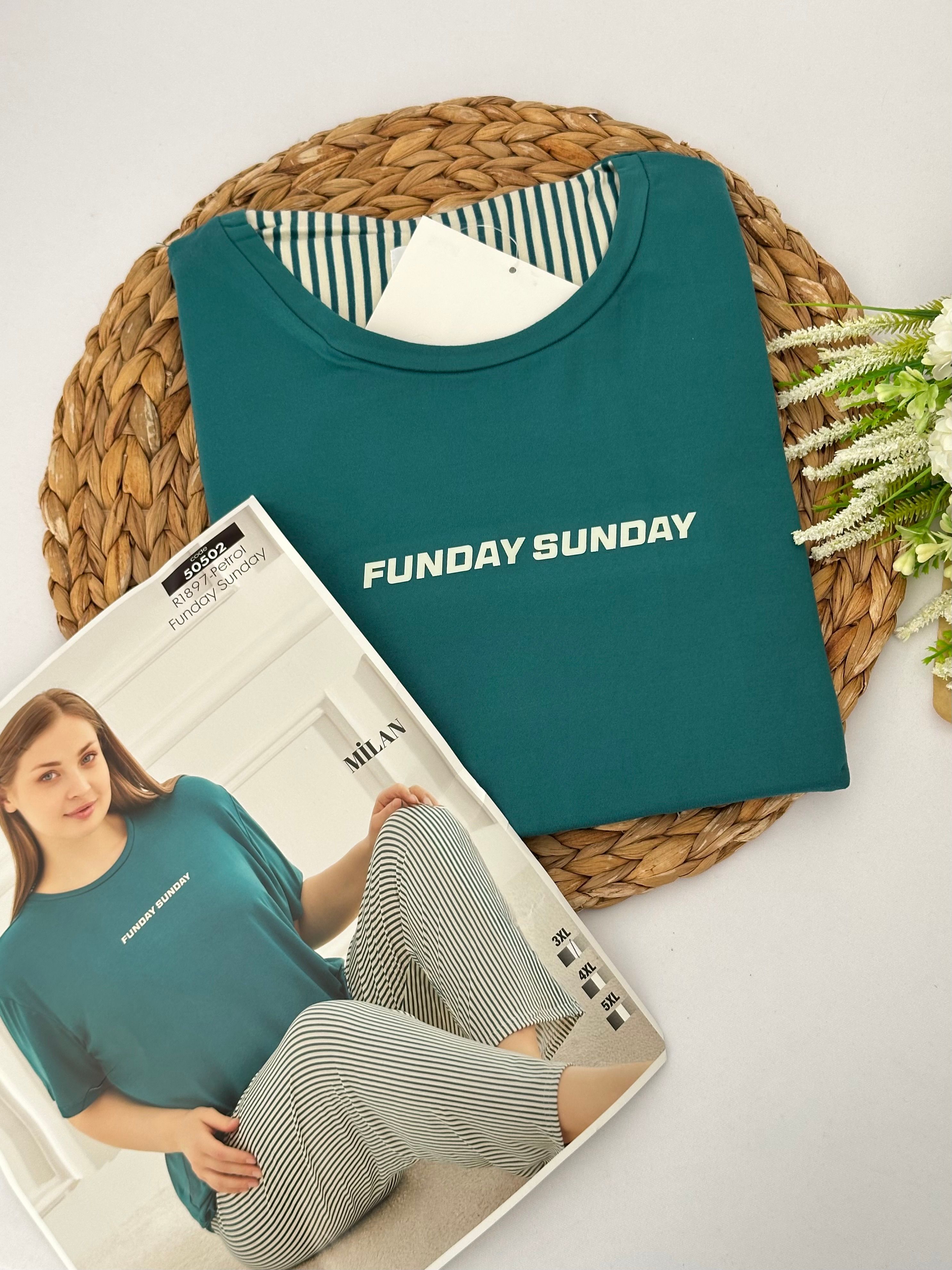 Yeşil Funday Sunday Kadın Pijama Takımı