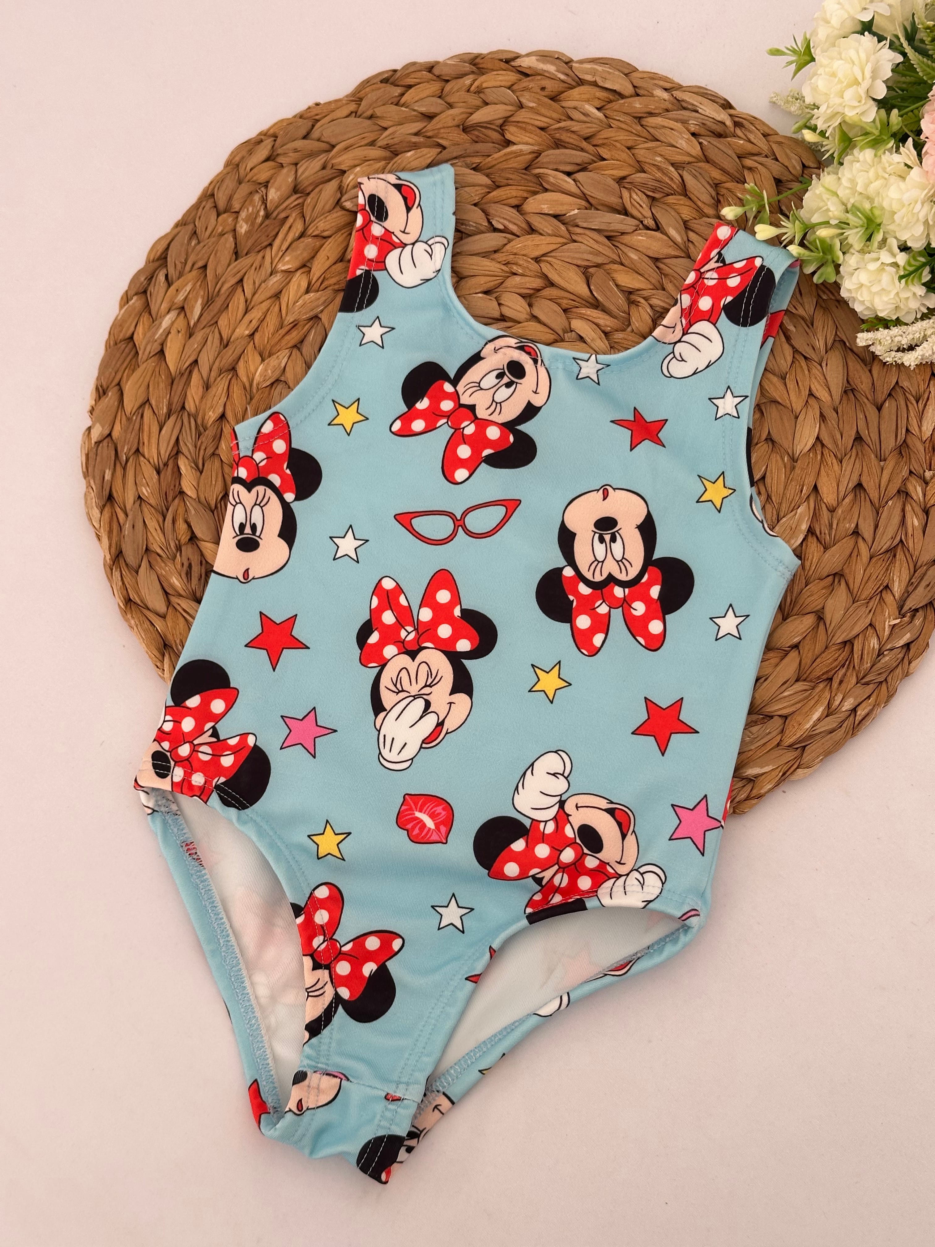 Kız Çocuk Mavi Minnie Mouse Mayo