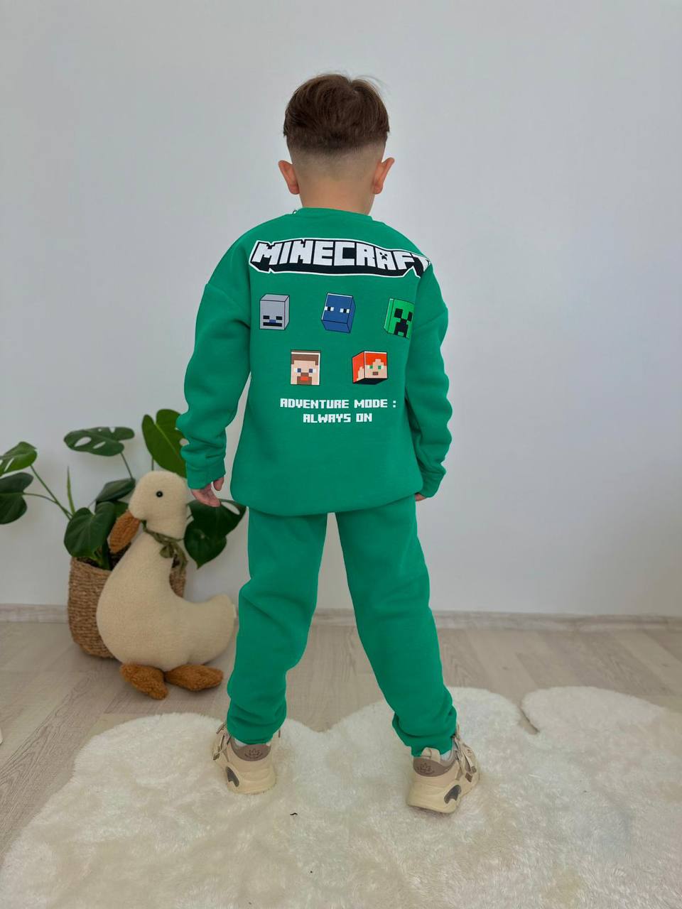 Erkek Çocuk Yeşil Minecraft Takım