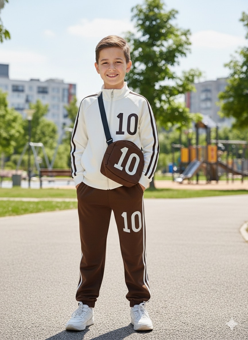 Erkek Çocuk Kahverengi Numaralı Takım