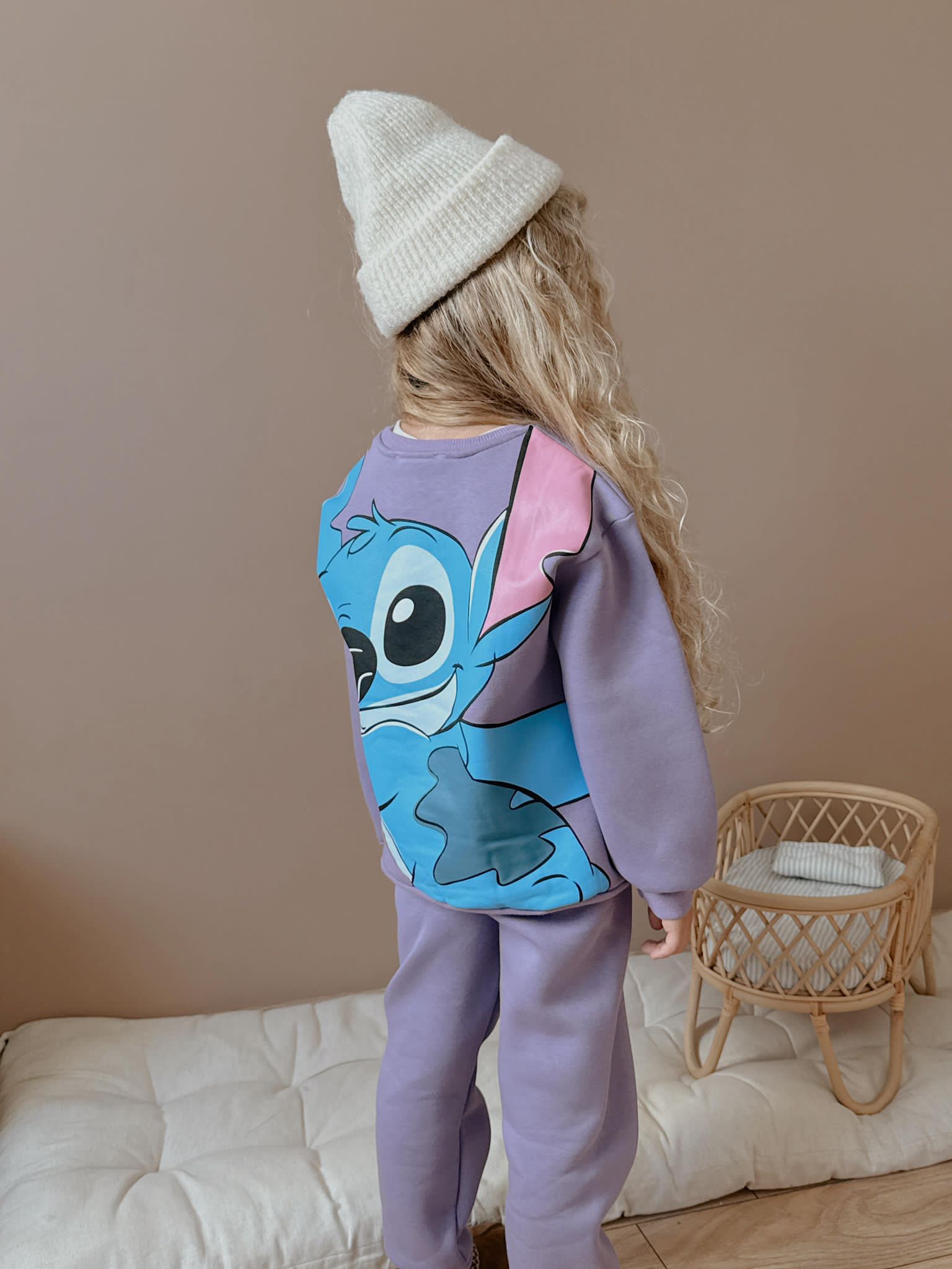 Kız Çocuk Lila Stitch Alt-Üst Takım