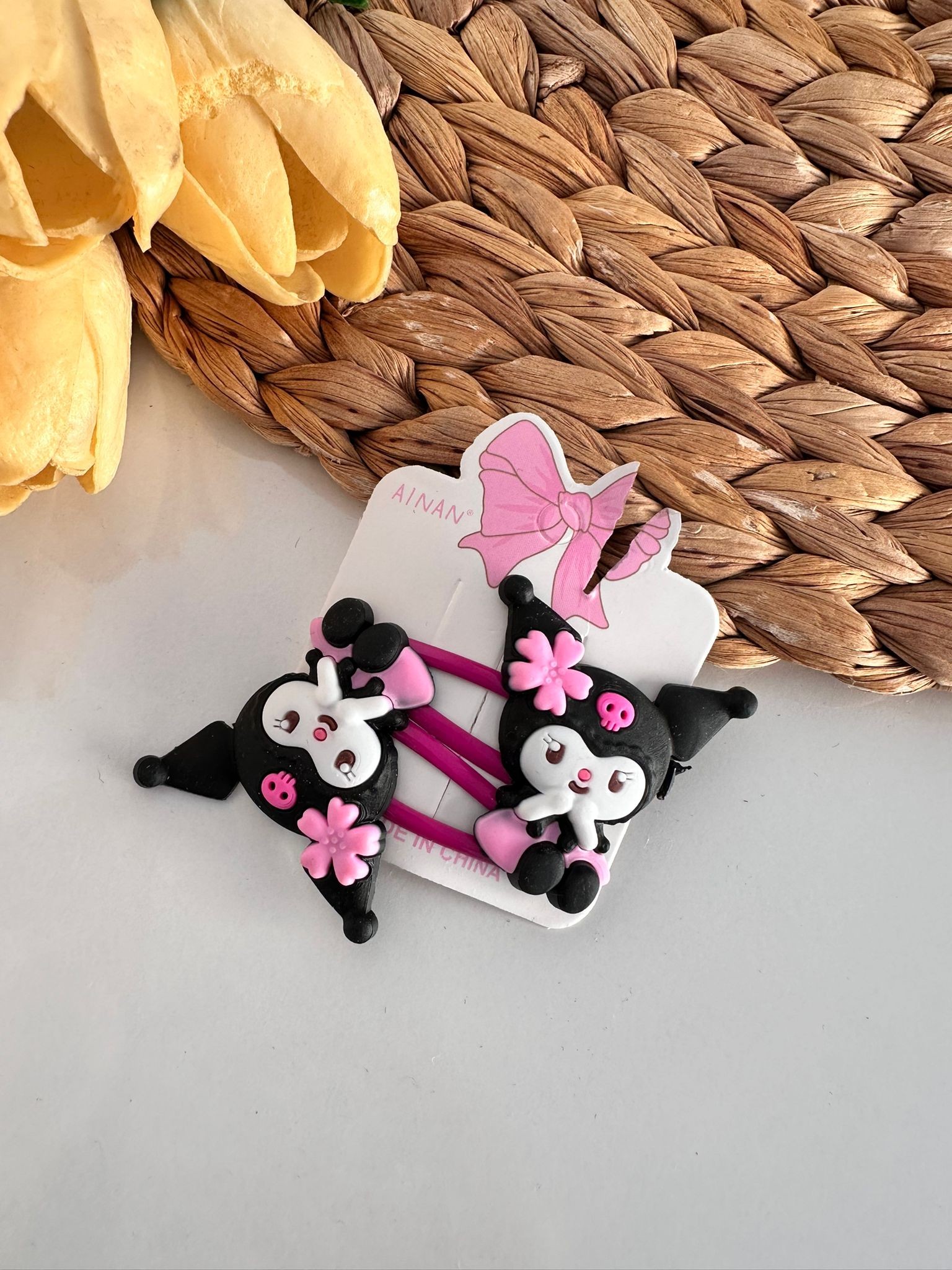 2'Li Siyah Kuromi Çıtçıtlı Toka