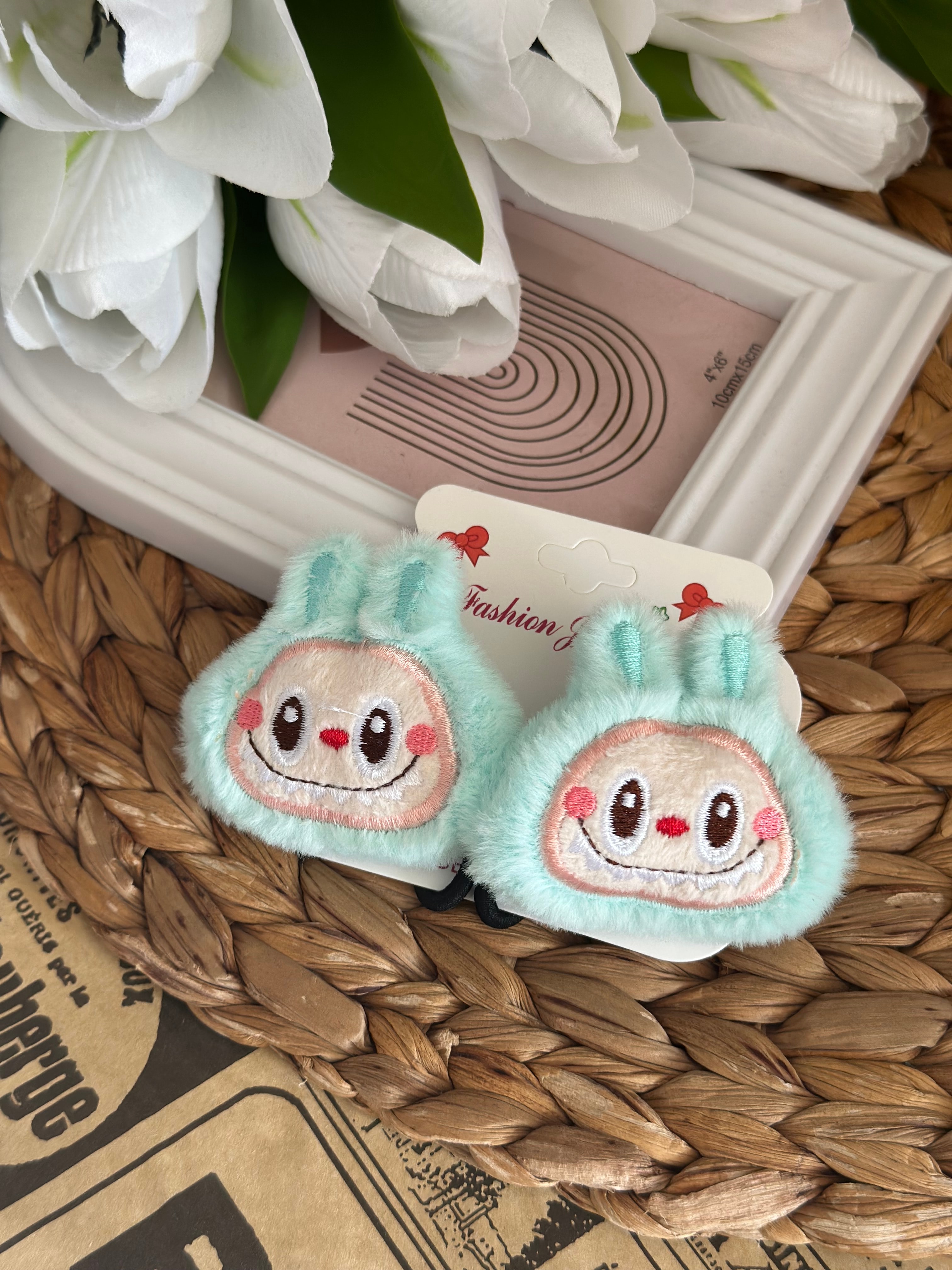 Labubu Turkuaz 2'li  Lastikli Toka