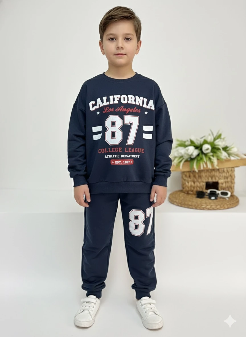 Erkek Çocuk Lacivert California Takım