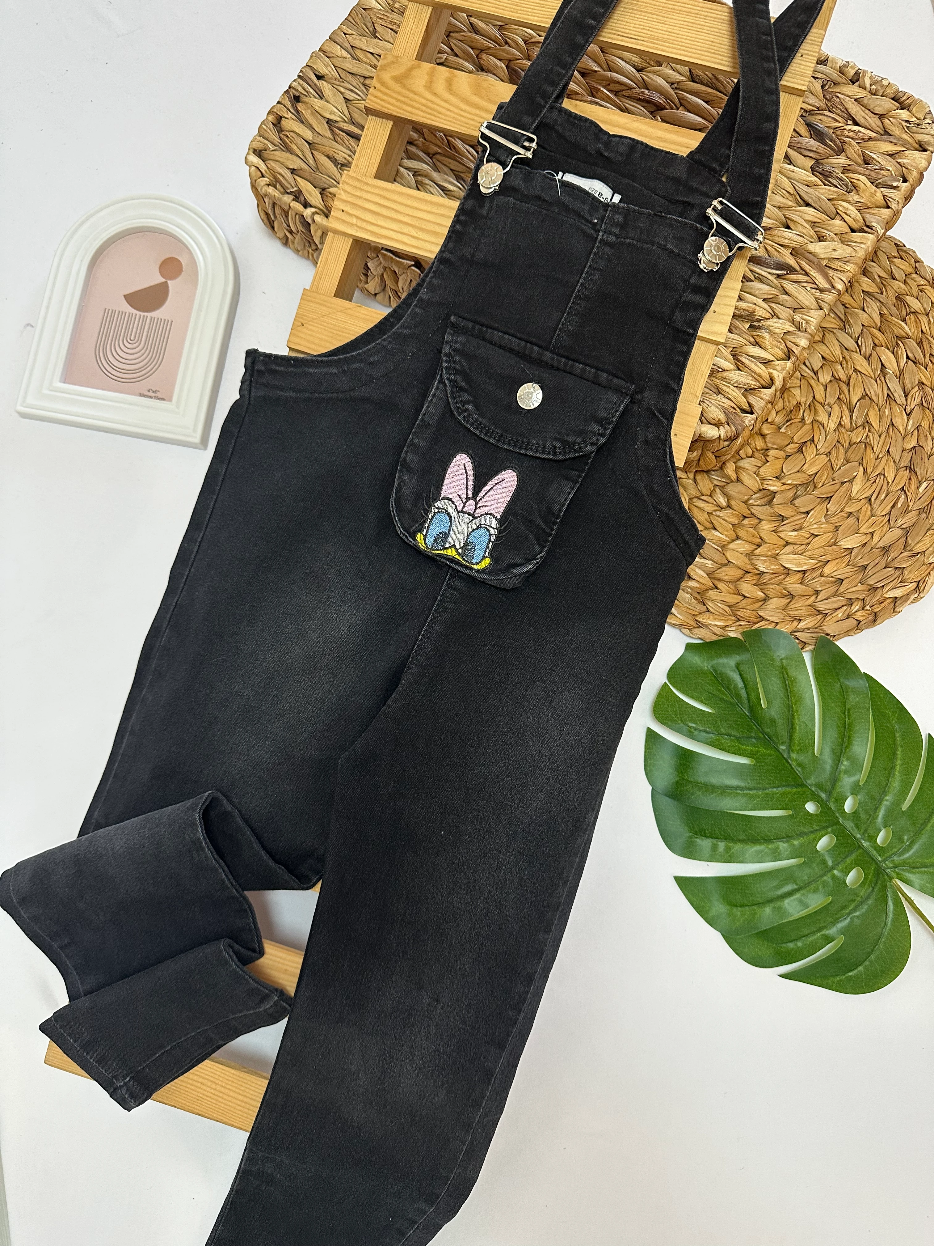 Kız Çocuk Daisy Tek Cep Baskılı Bahçıvan Salopet