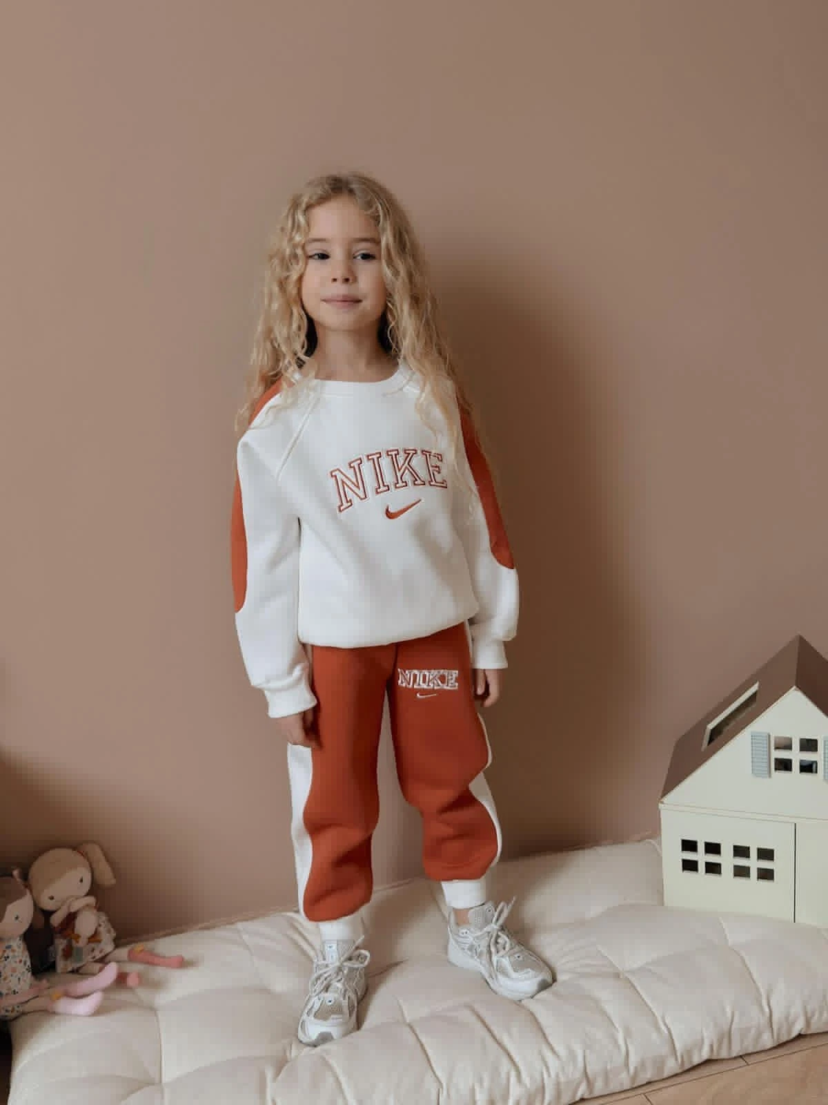 Kız Çocuk Beyaz Camel Marka Takım 