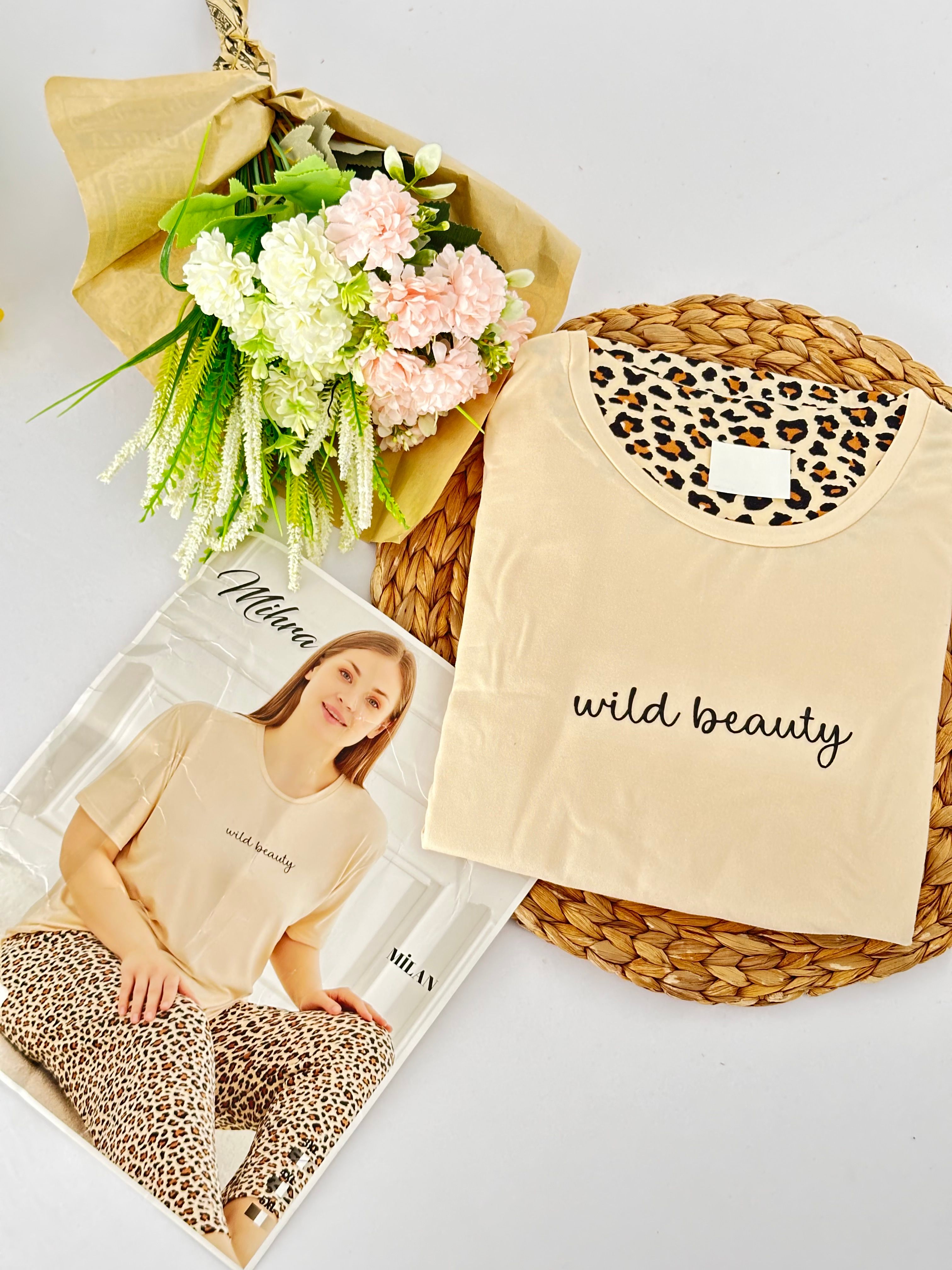 Leopar Desenli Wild Beauty Kadın Pijama Takımı