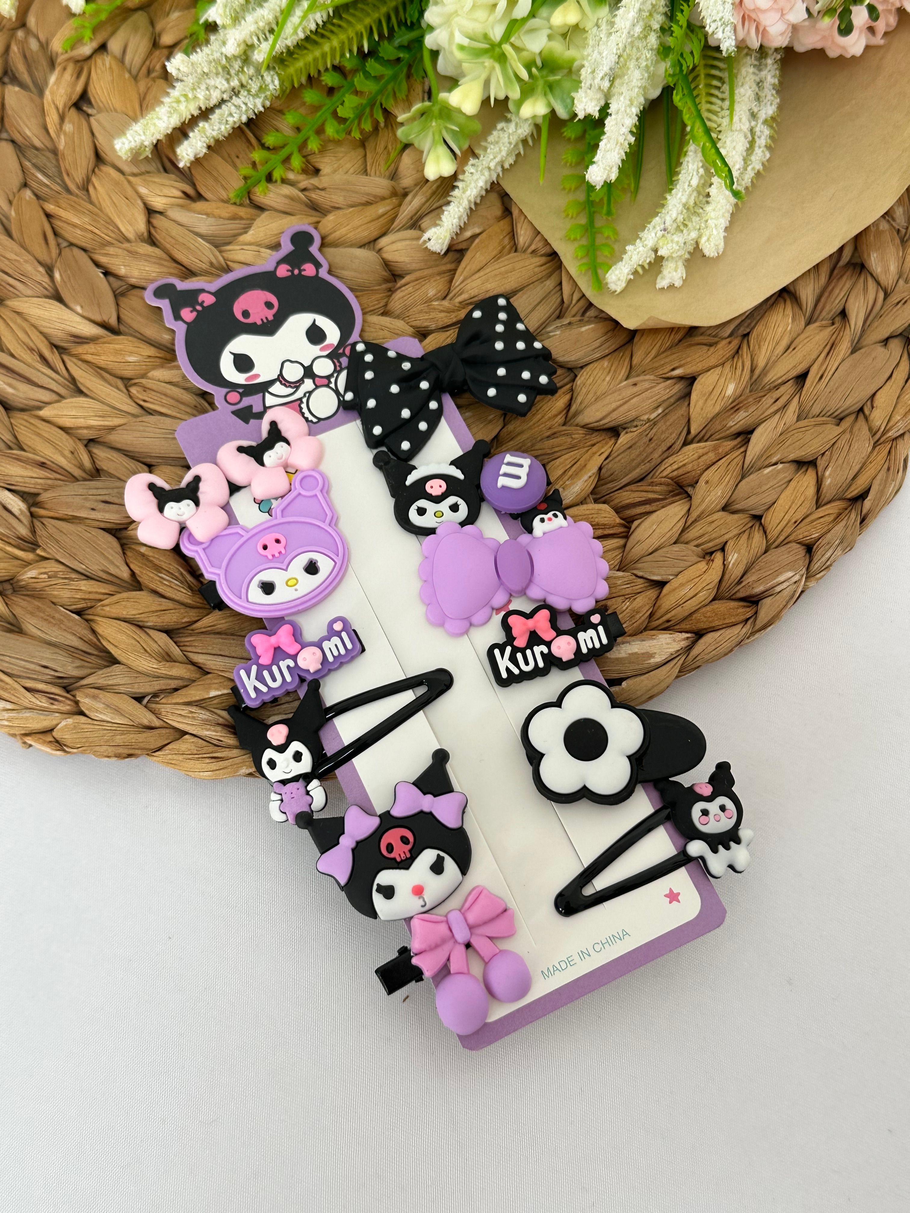 Kuromi Siyah Kurdeleli Toka Seti