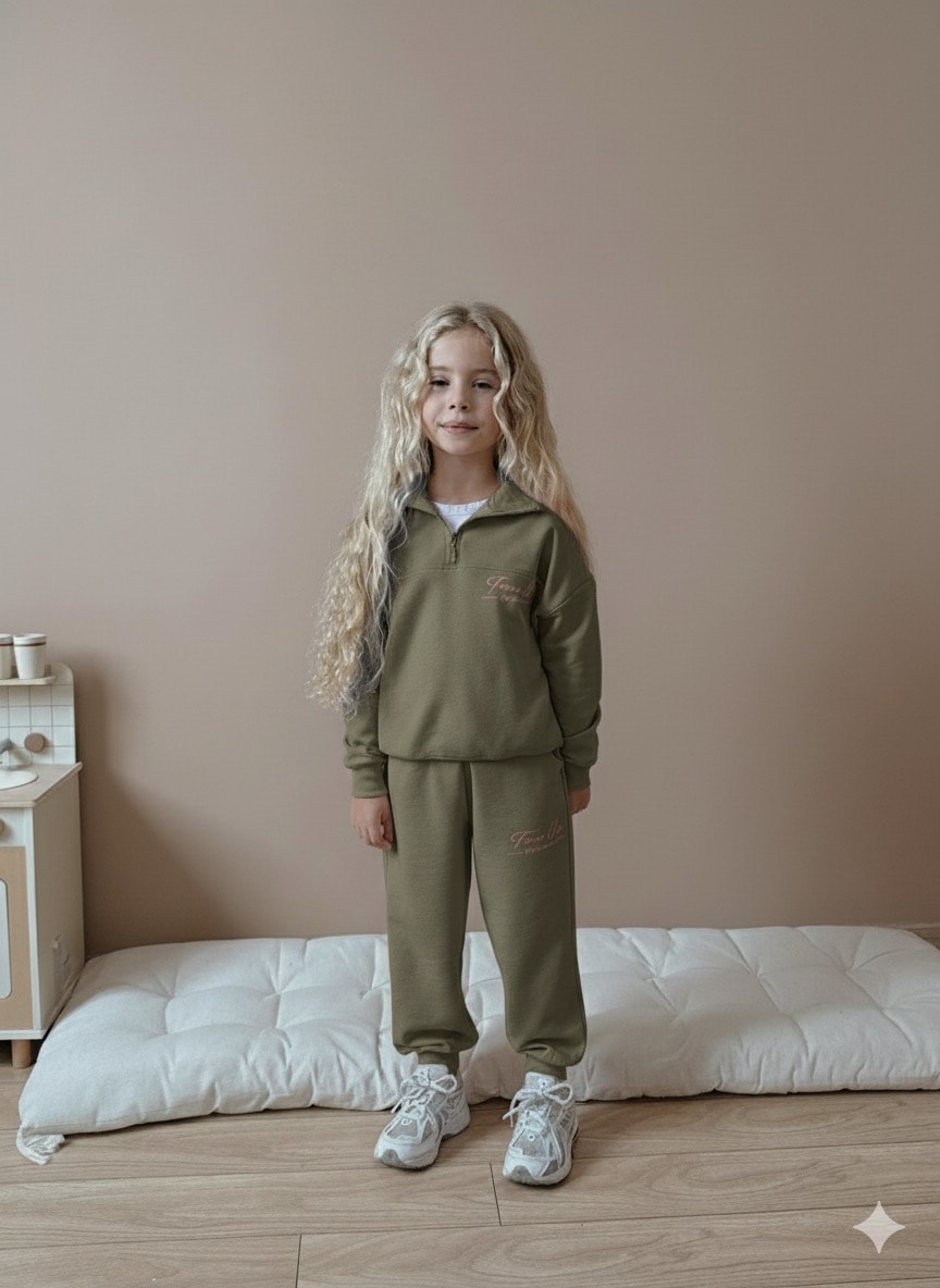 Kız Çocuk Haki Trend Up 2'li Takım