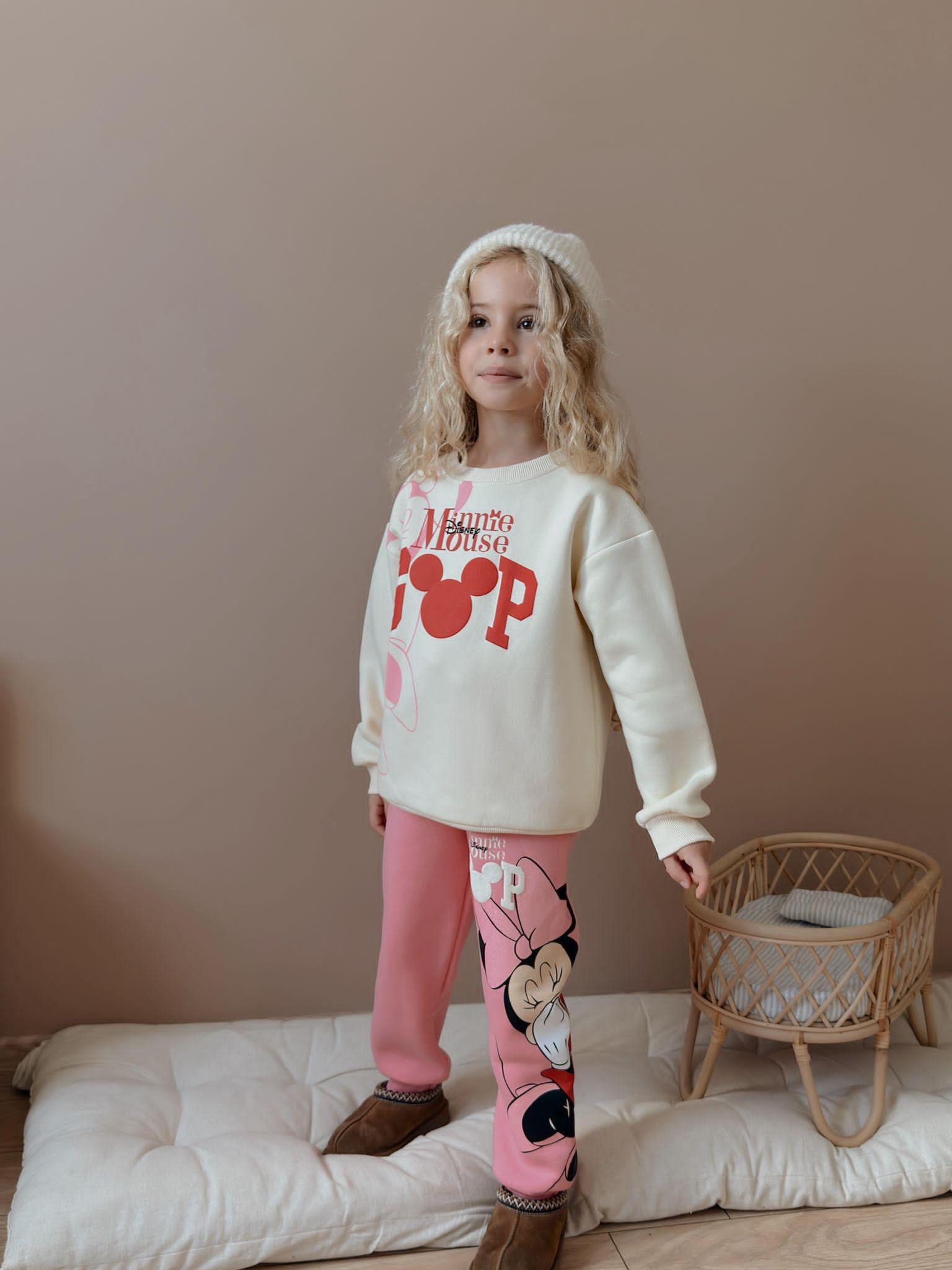 Kız Çocuk Pembe Minnie Mouse Takım