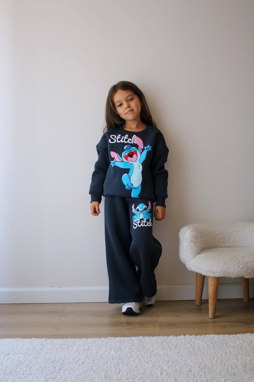 Kız Çocuk Lacivert Stitch Alt-Üst Takım