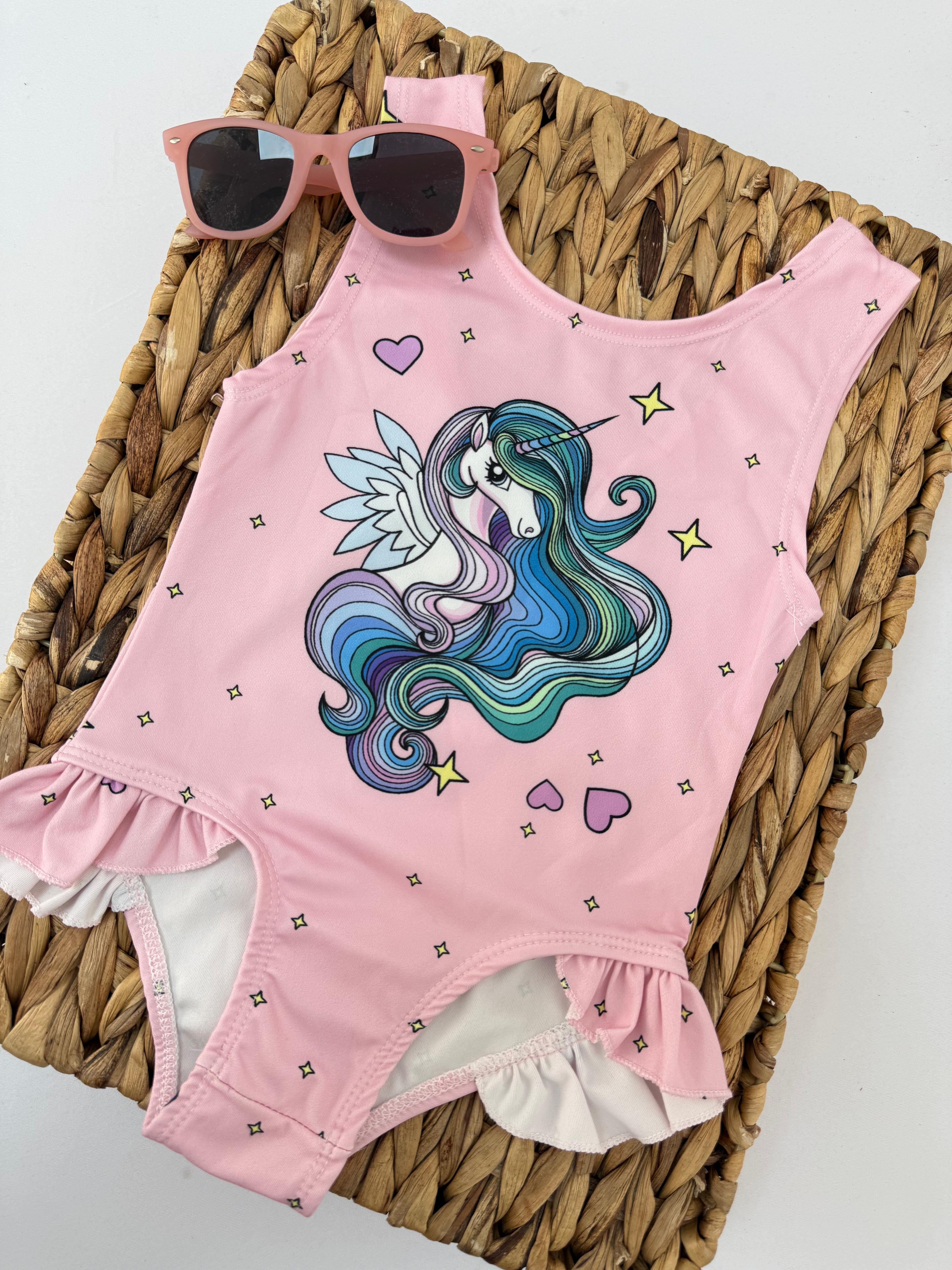 Kız Çocuk Pembe Unicorn Mayo