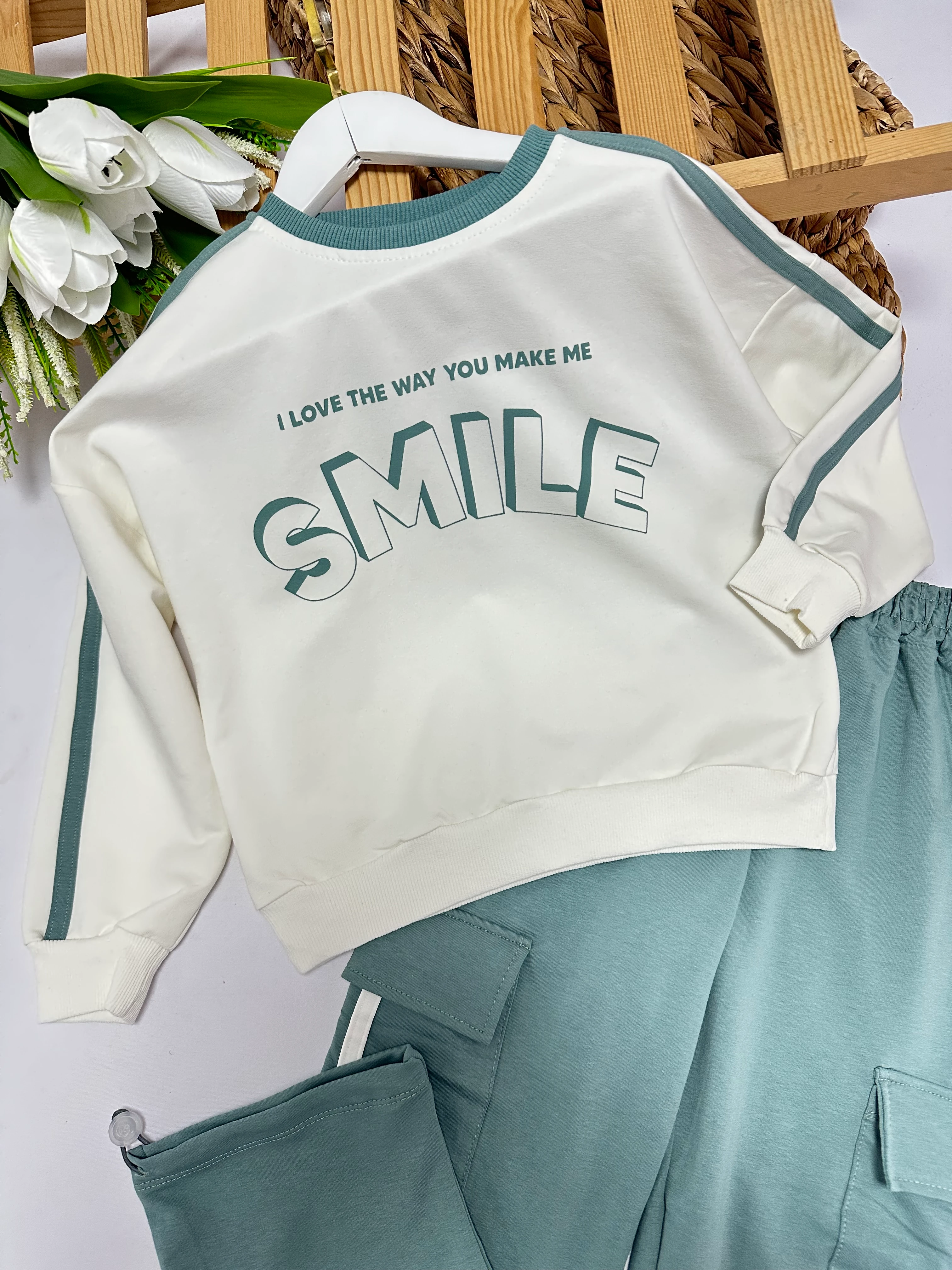 Kız Çocuk  Yeşil Smile Takım