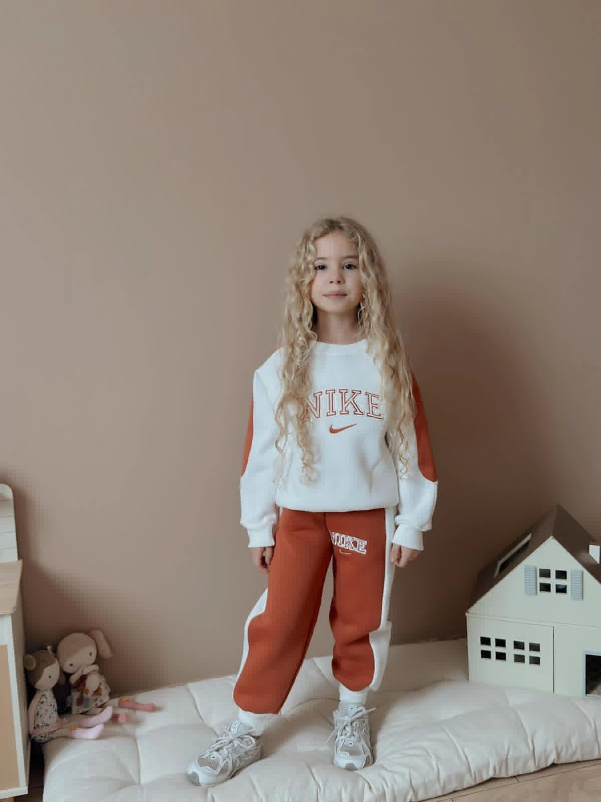 Kız Çocuk Beyaz Camel Marka Takım 