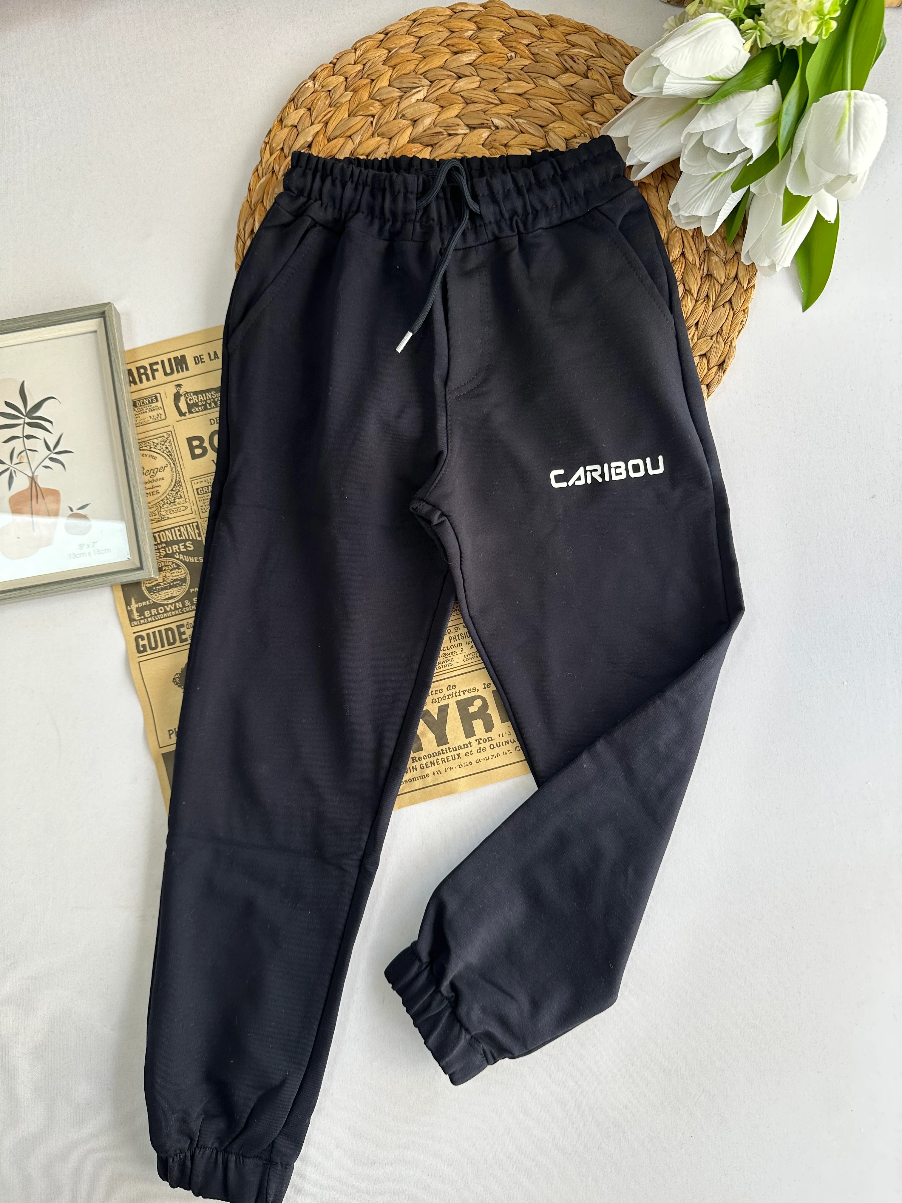 Lacivert Baskılı Eşofman Altı