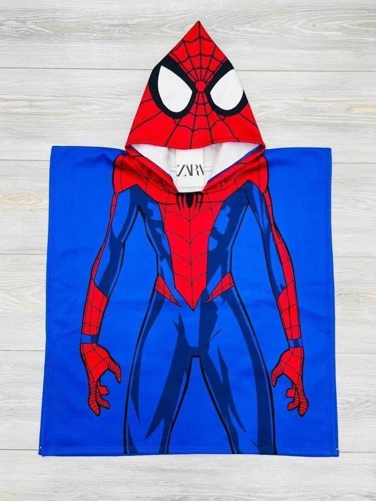 Erkek Çocuk Mavi Spiderman Panço Havlu