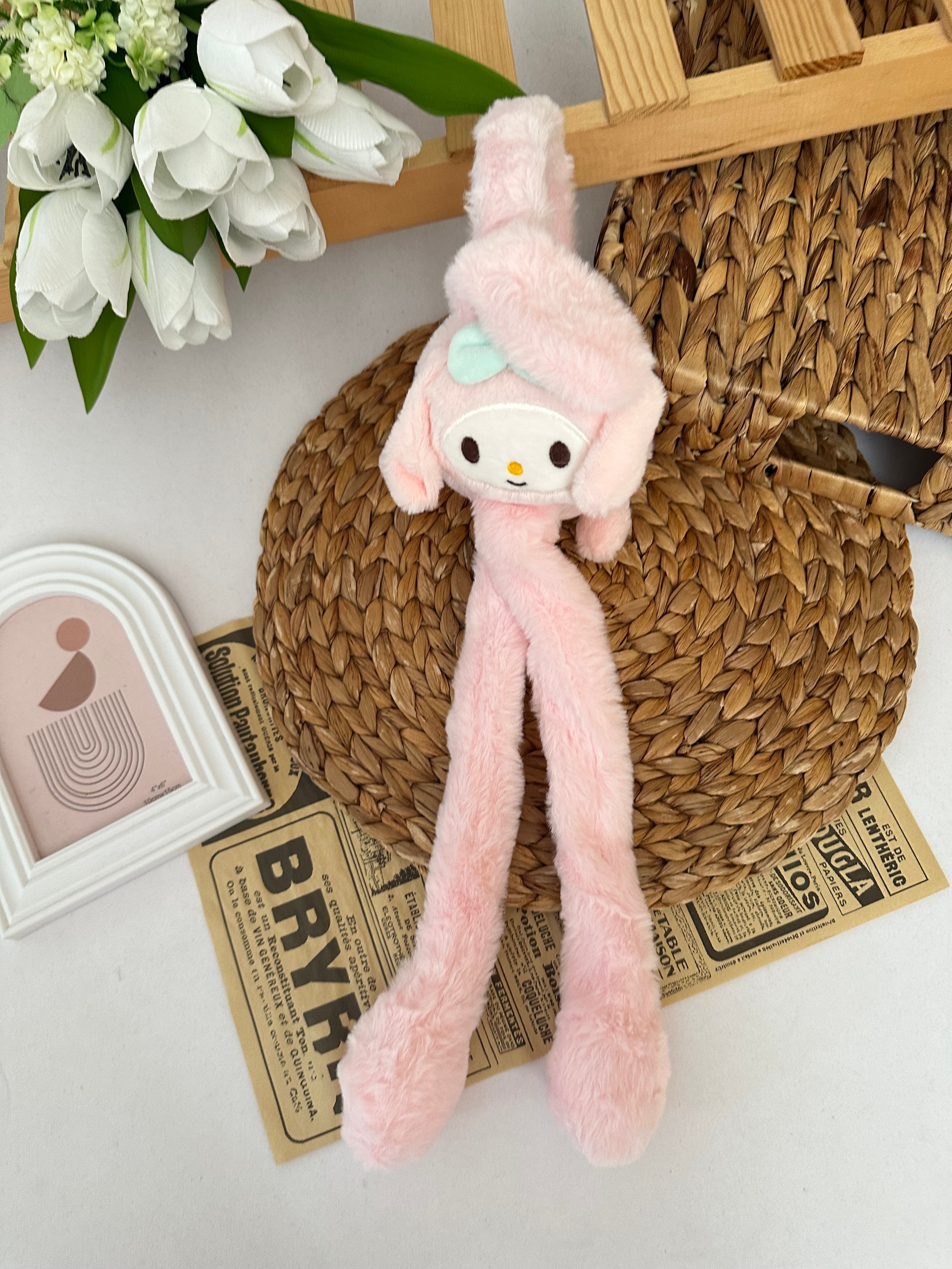 Kız Çocuk Pembe Melody  Hareketli Peluş Kulaklık