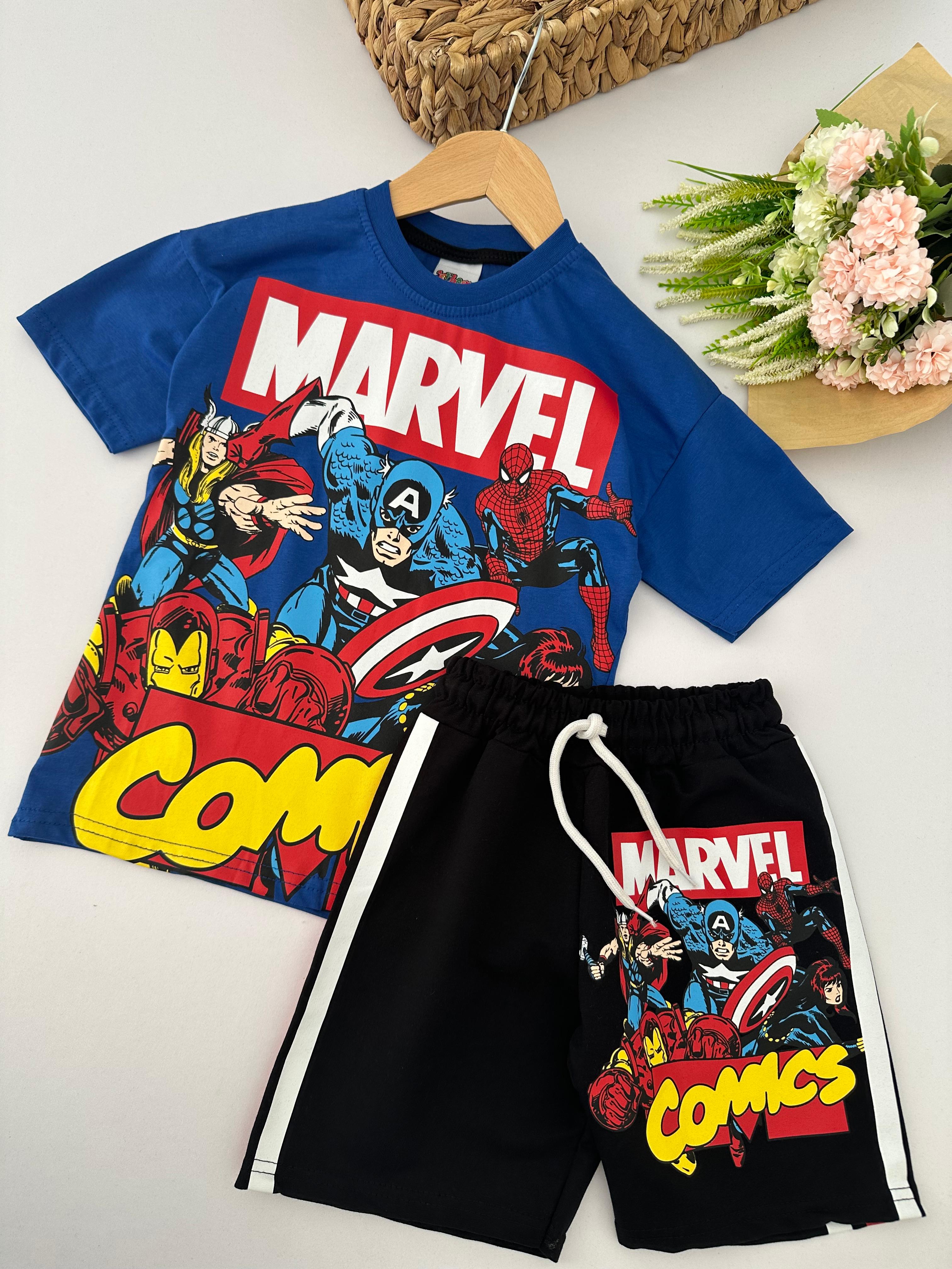 Erkek Çocuk Mavi Marvel Takım