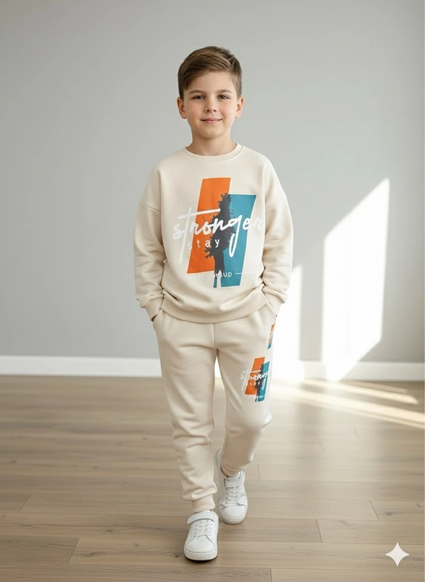 Erkek Çocuk Bej Stranger Takım