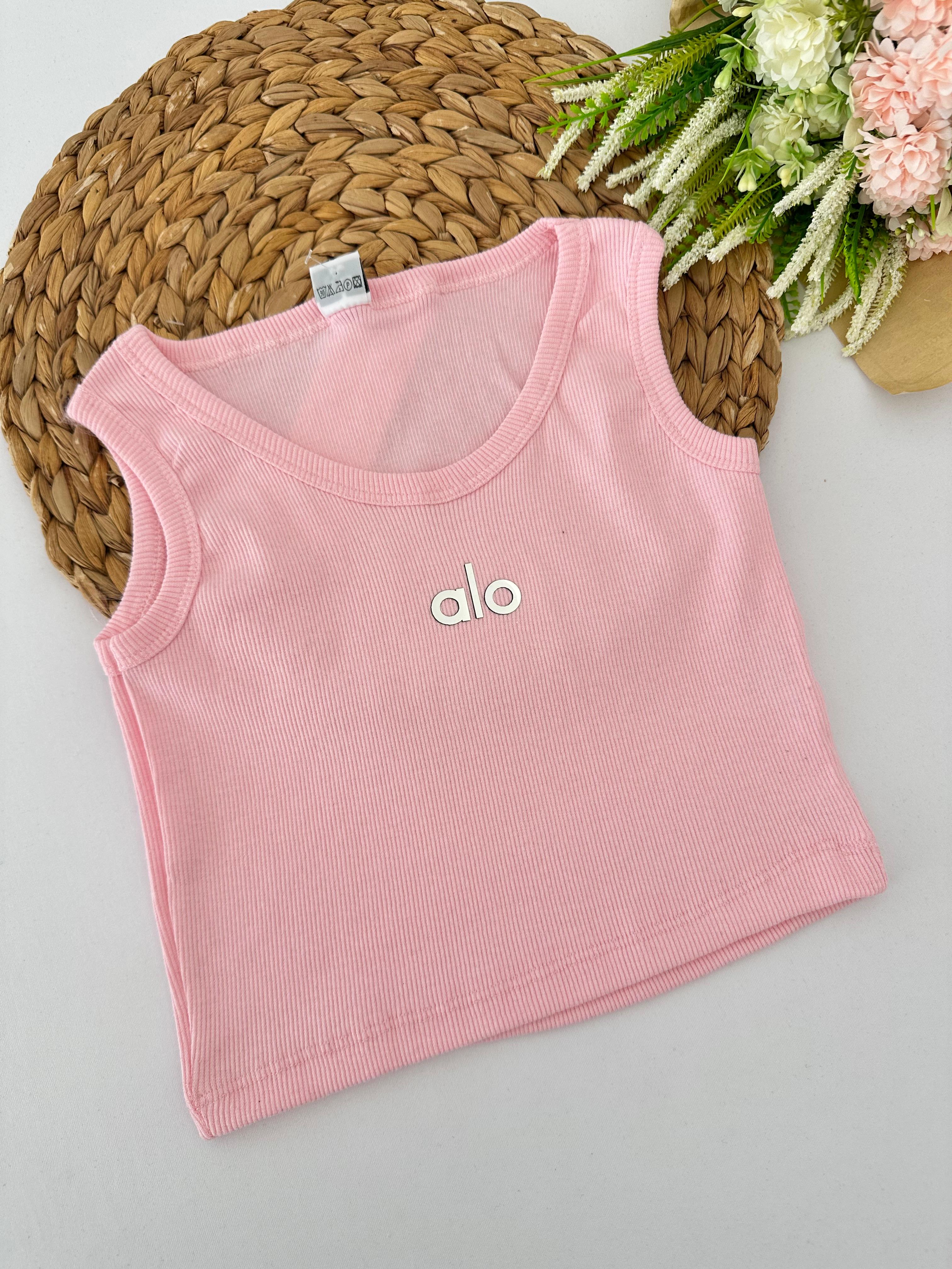Kız Çocuk Pembe Alo Crop