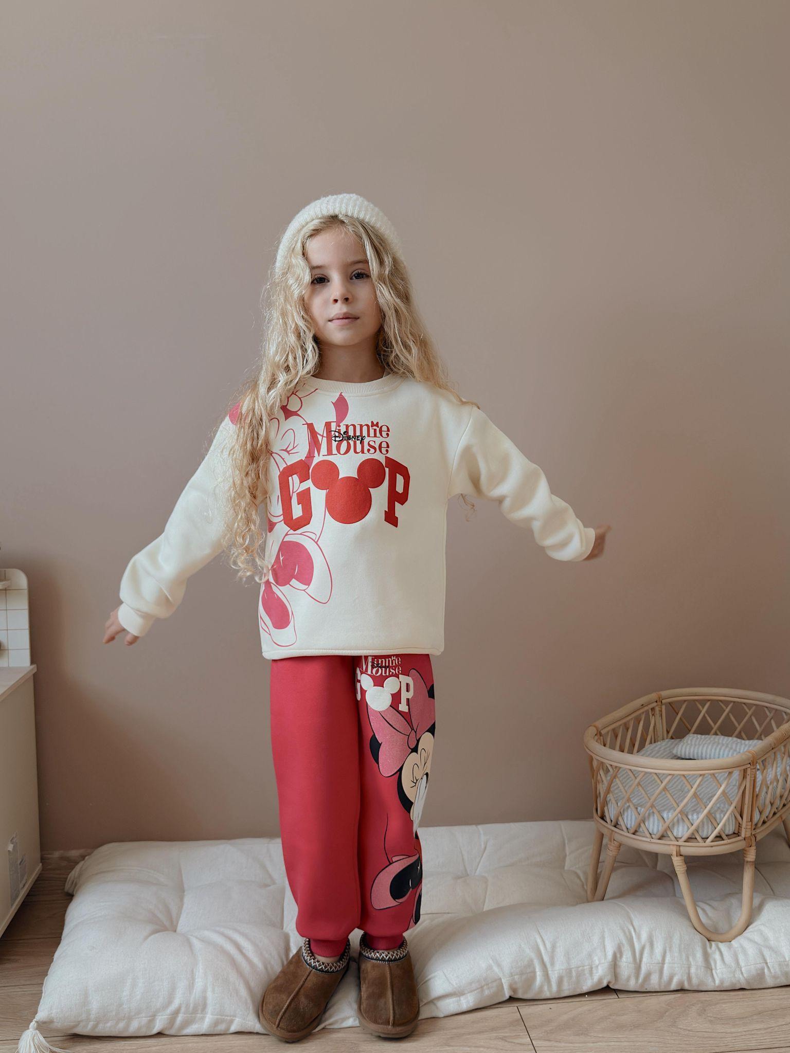 Kız Çocuk Fuşya  Minnie Mouse Takım