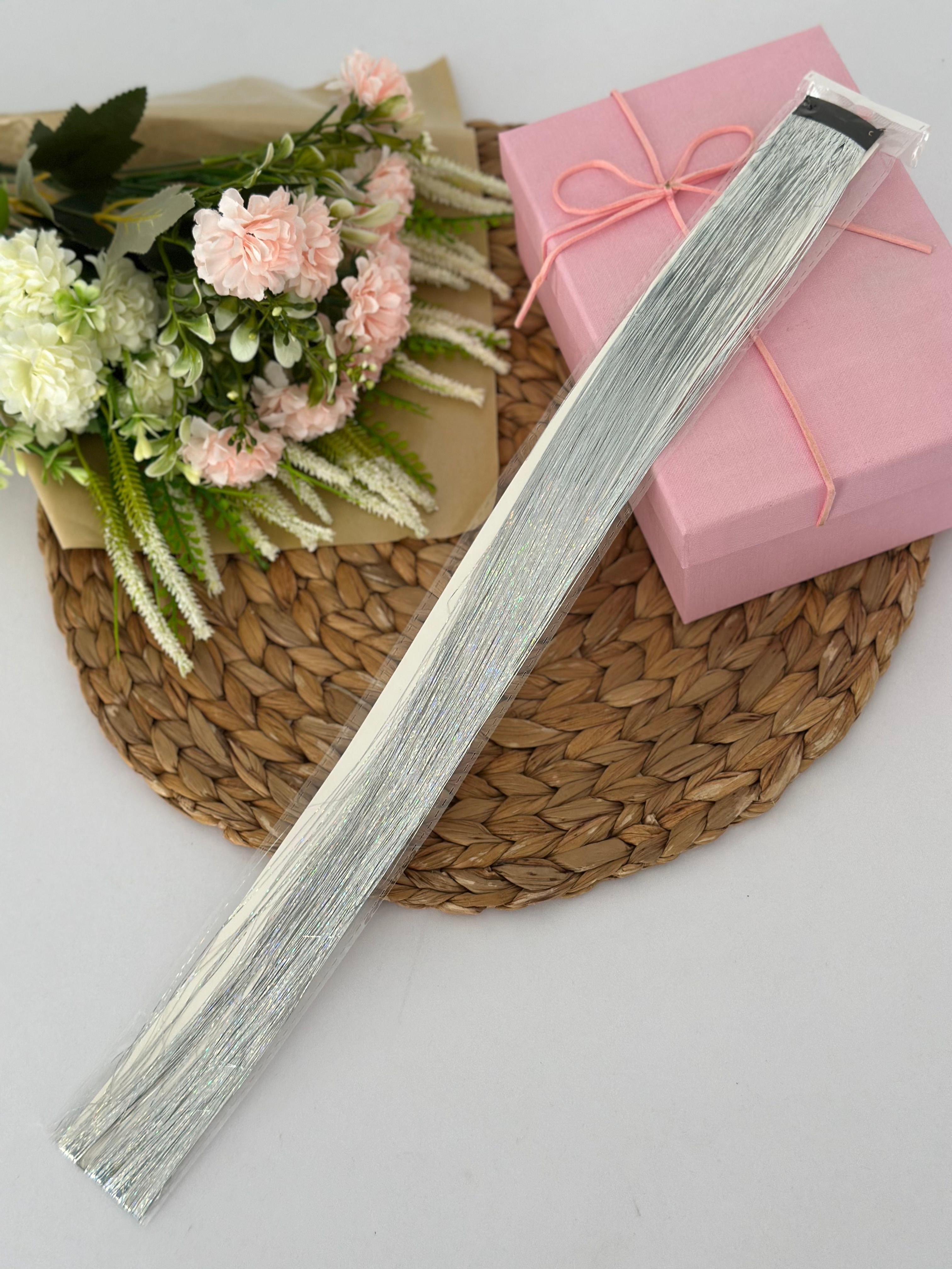 Tinsel Çıtçıt Gümüş Saç Simi