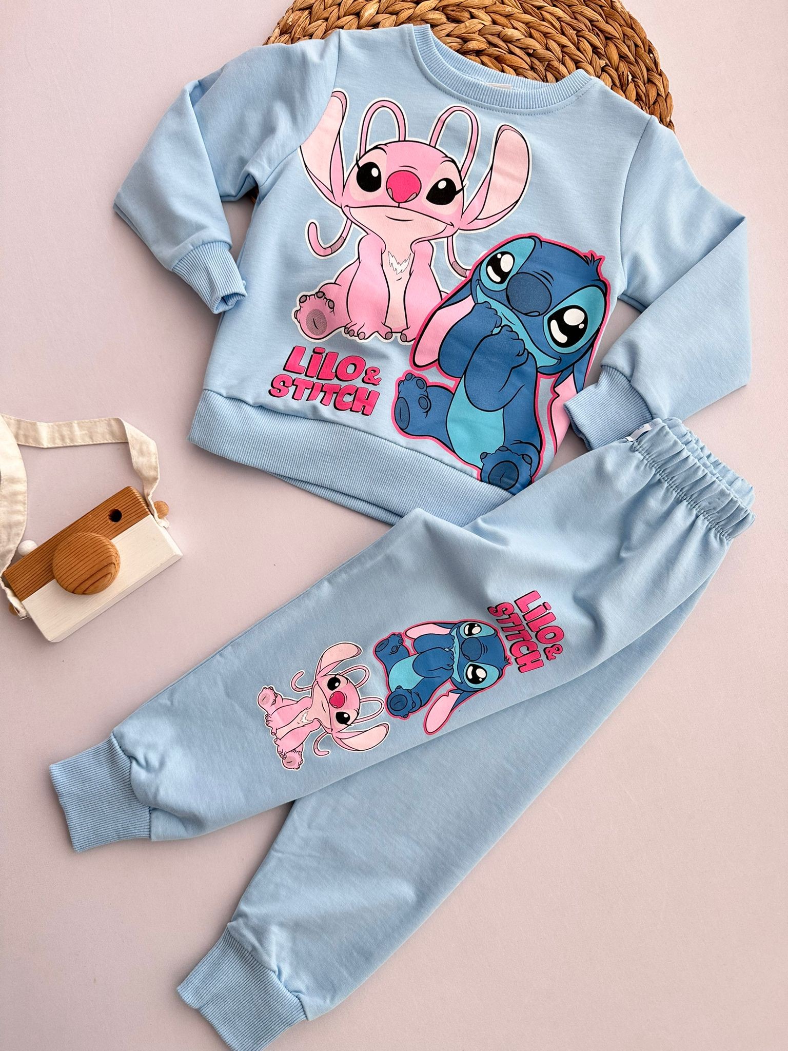 Kız Çocuk Mavi Lilo Ve Stich Takım