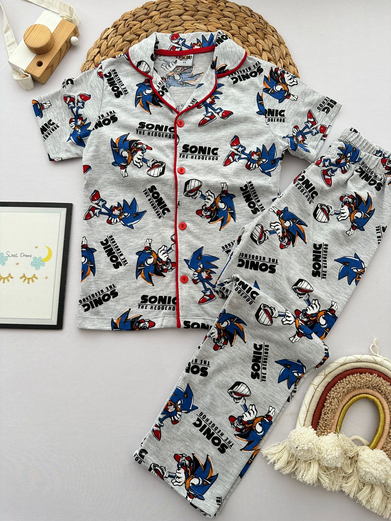 Erkek Çocuk Sonic 2'Li Pijama Takım