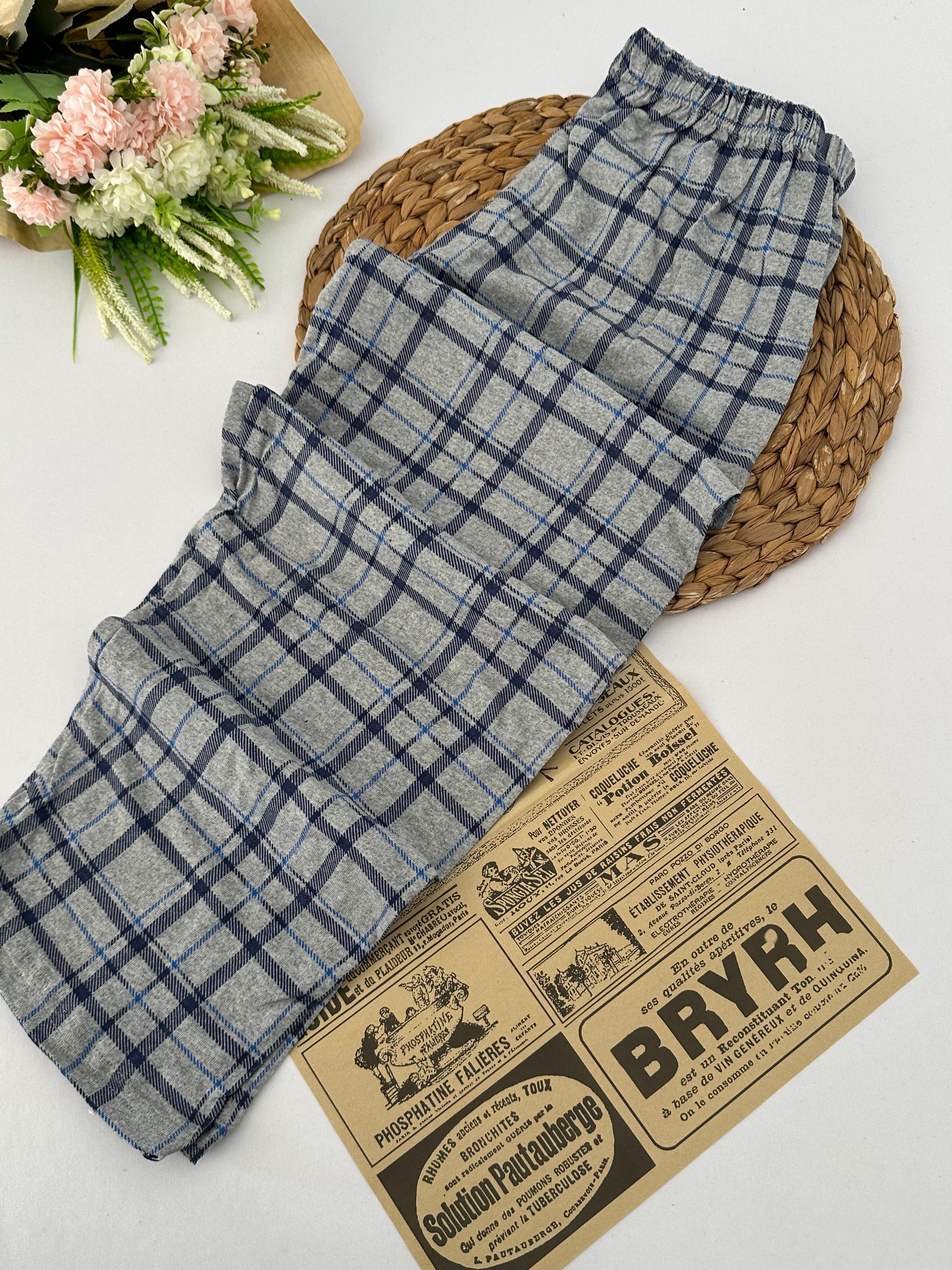 Gri Ekoseli Erkek Pijama Altı