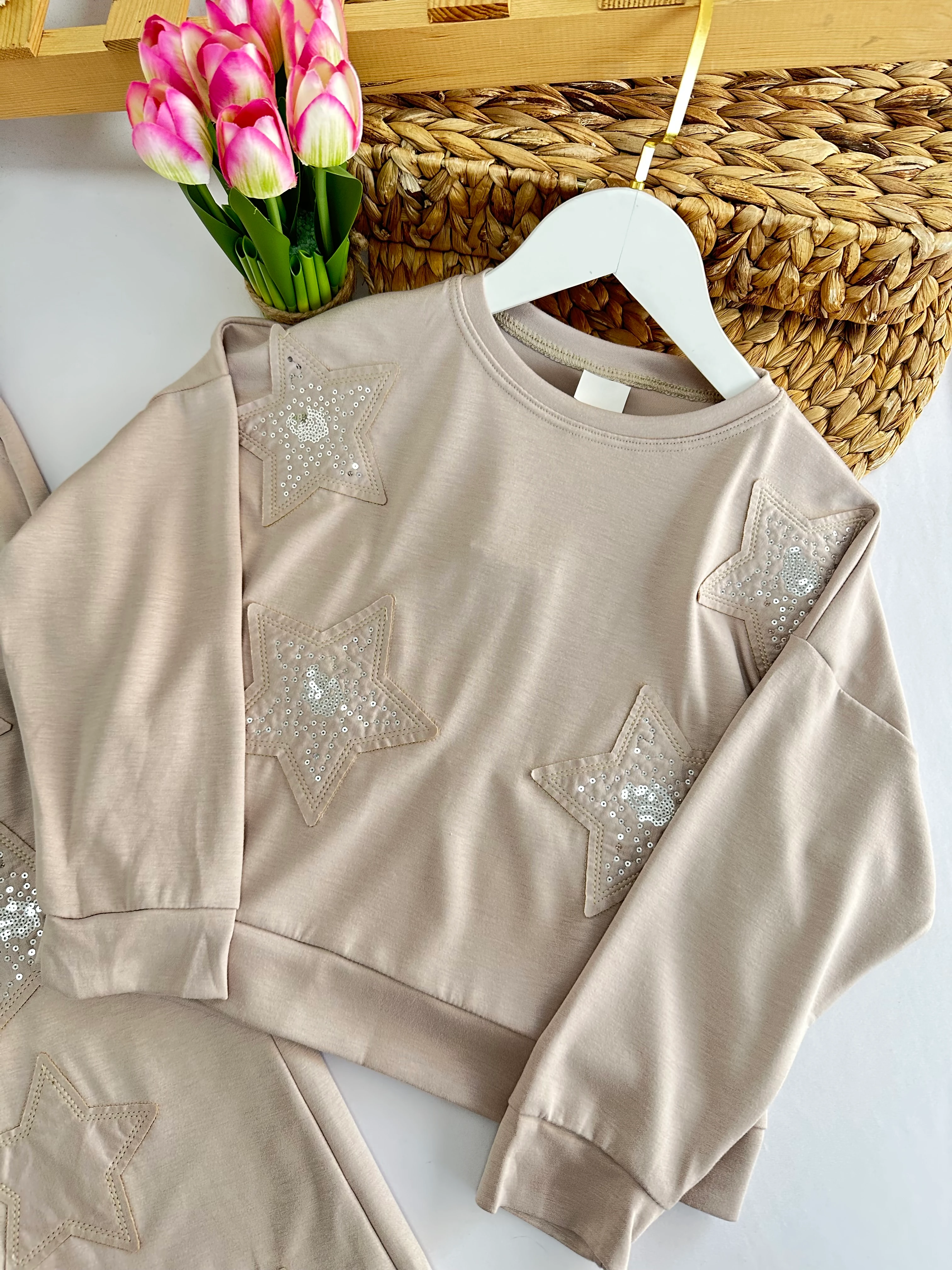 Kız Çocuk Vizon Oysho Kumaş Yıldızlı Takım