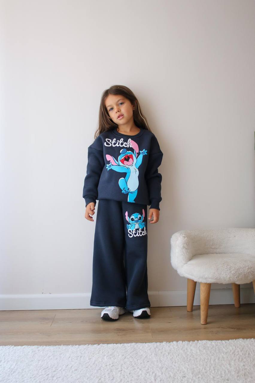 Kız Çocuk Lacivert Stitch Alt-Üst Takım