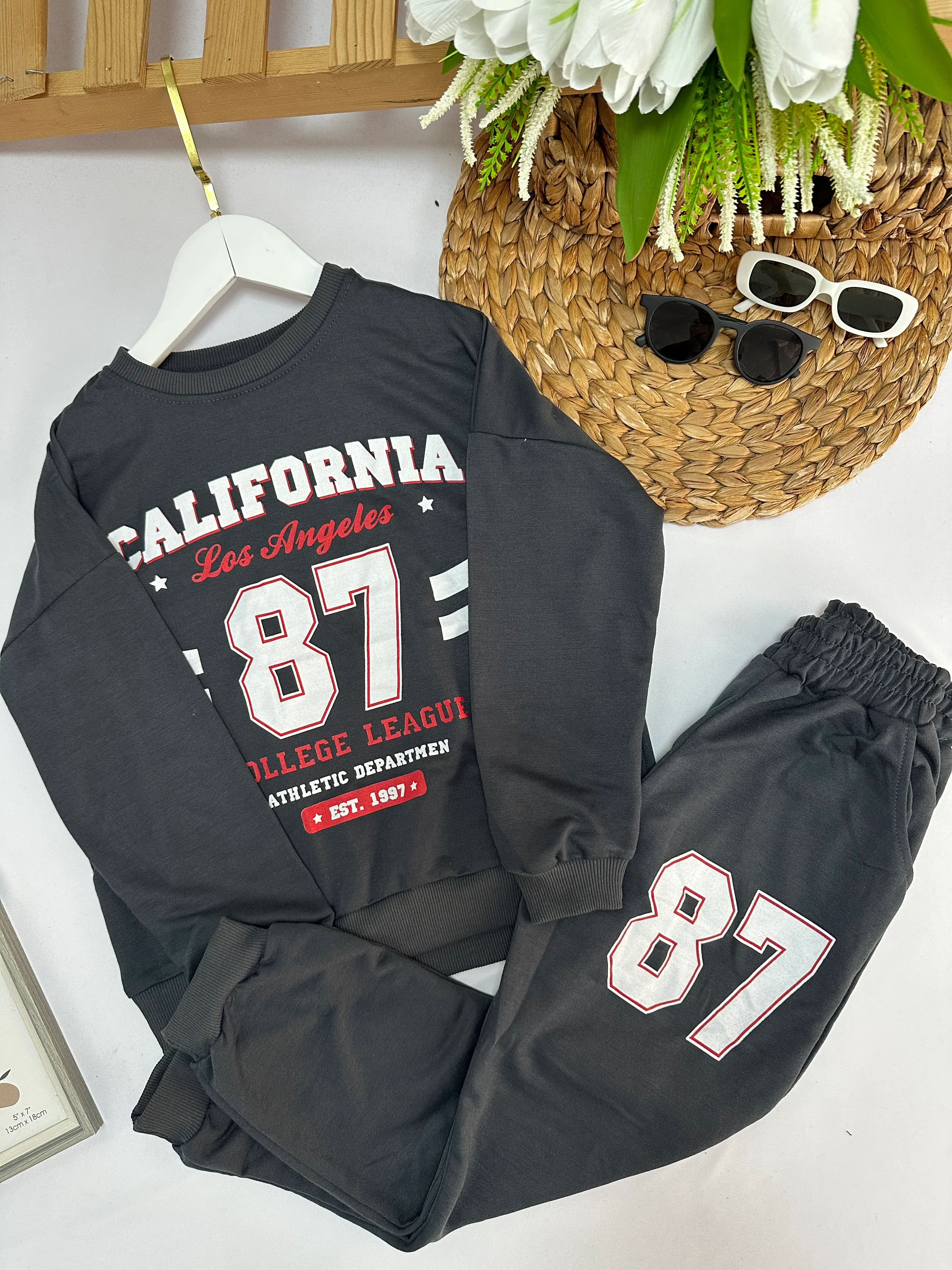 Erkek Çocuk Antrasit California Takım