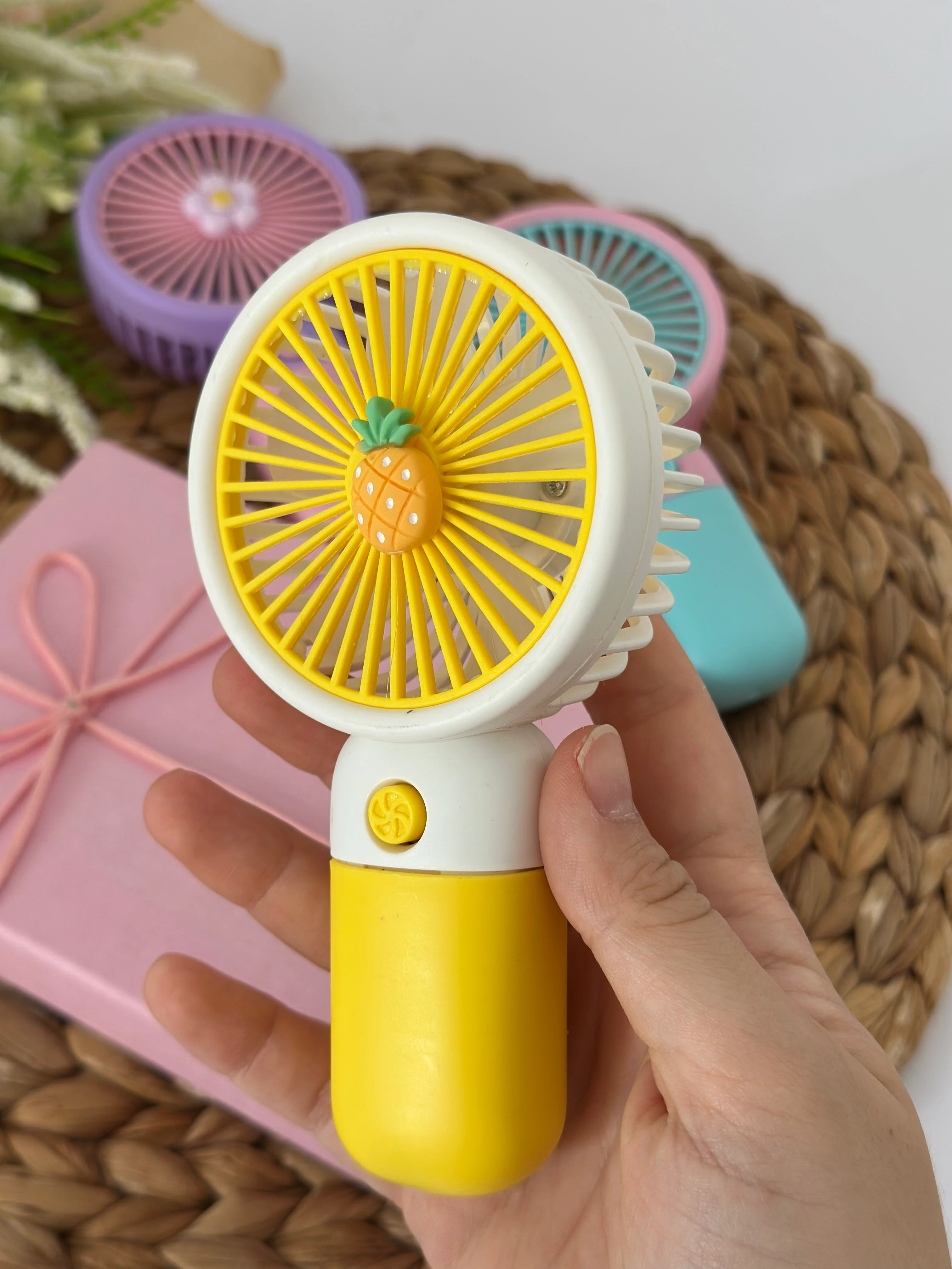 Sarı Şarjlı Mini Fan