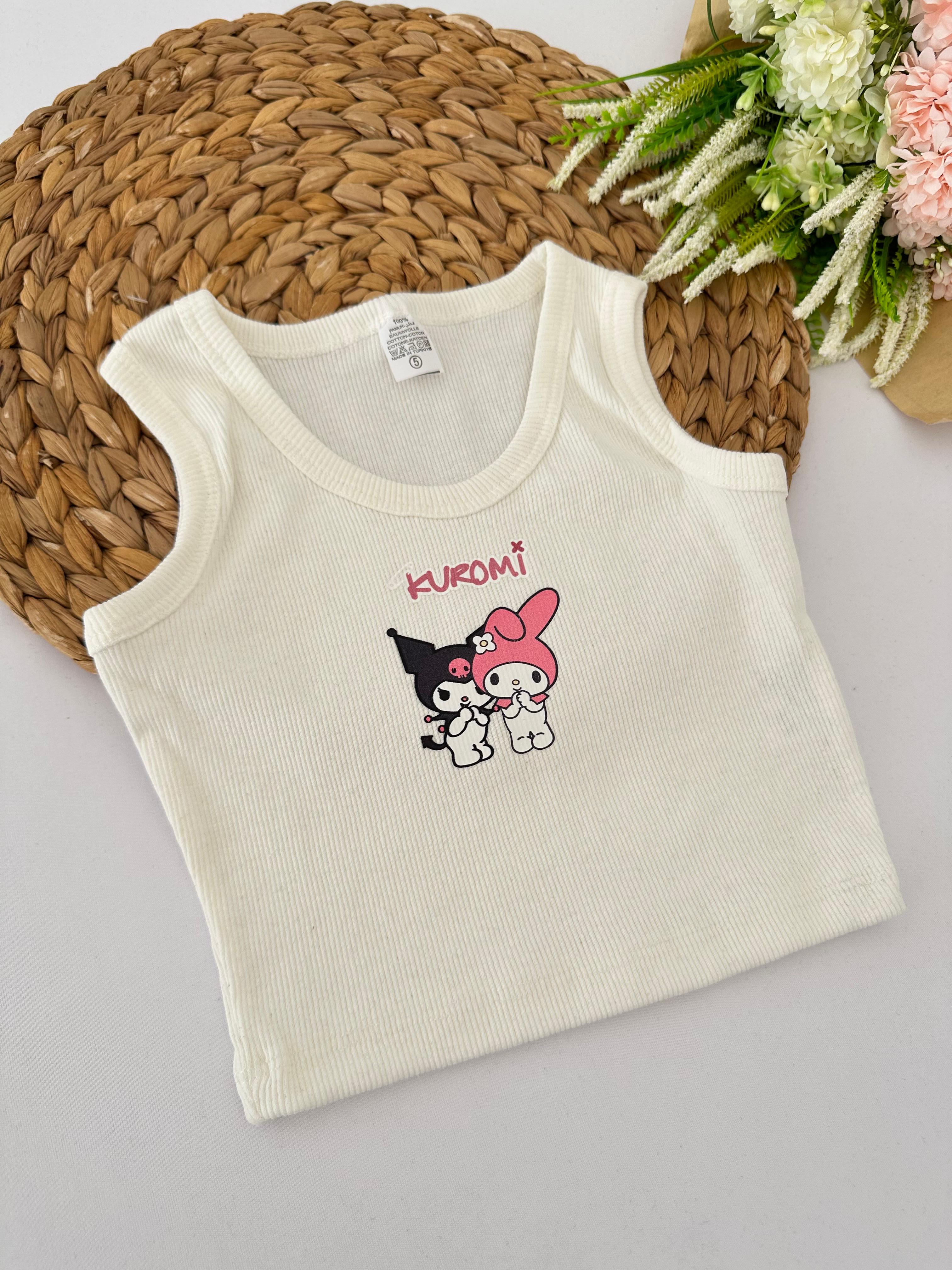 Kız Çocuk Ekru Kuromi My Melody Crop