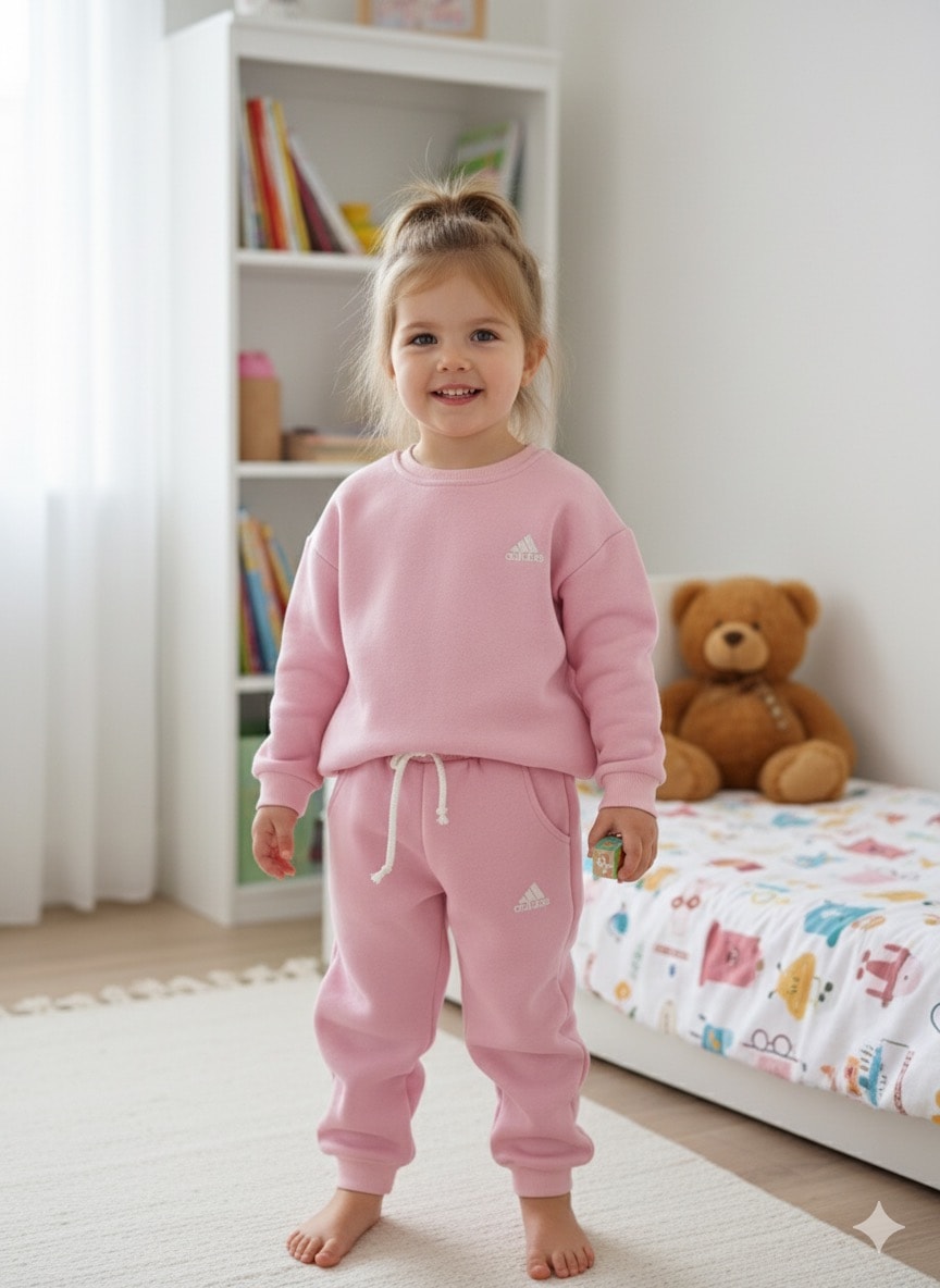 Kız Çocuk Pembe Marka Alt-Üst Takım