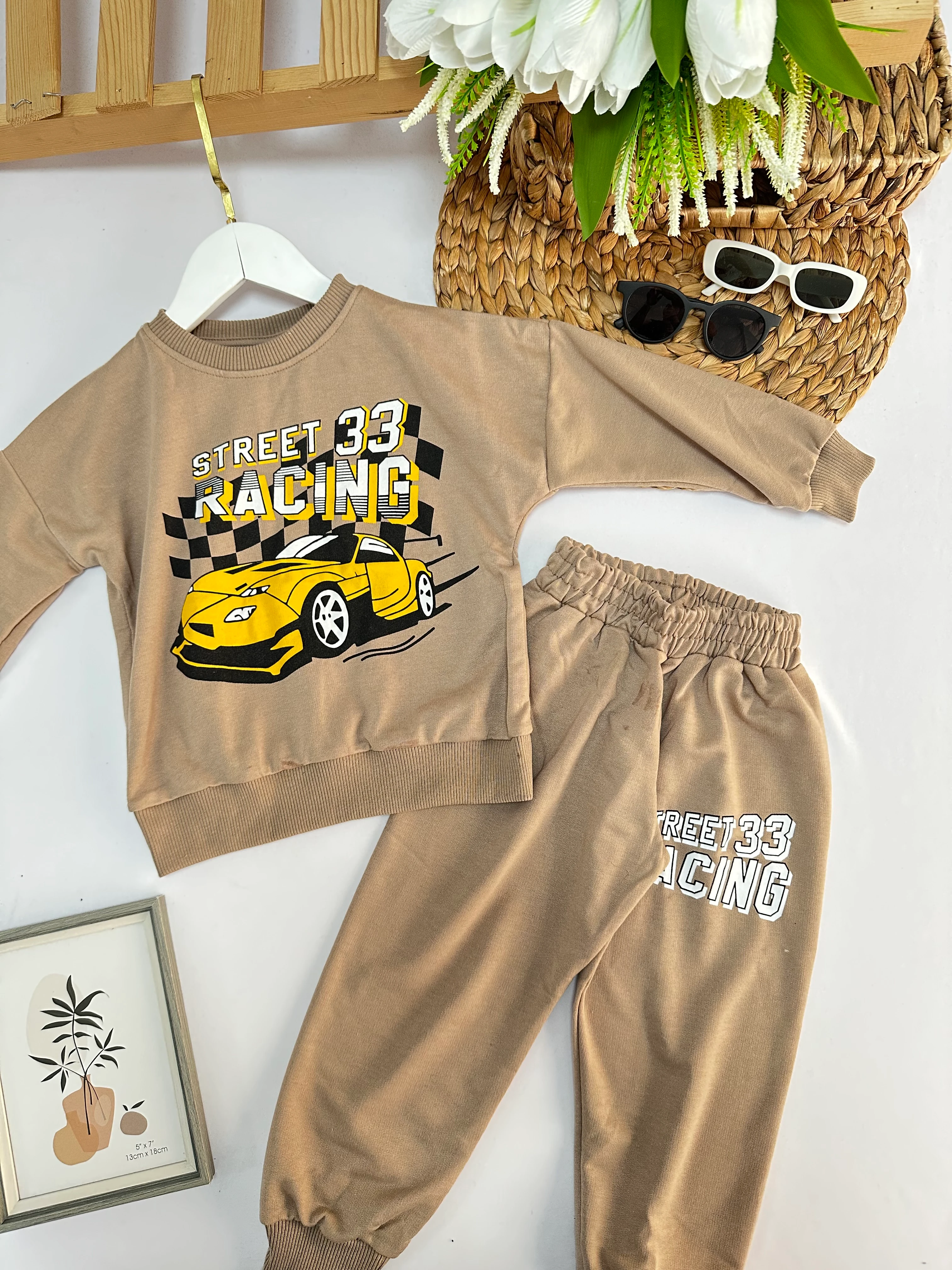 Erkek Çocuk Vizon Street Baskılı Takım