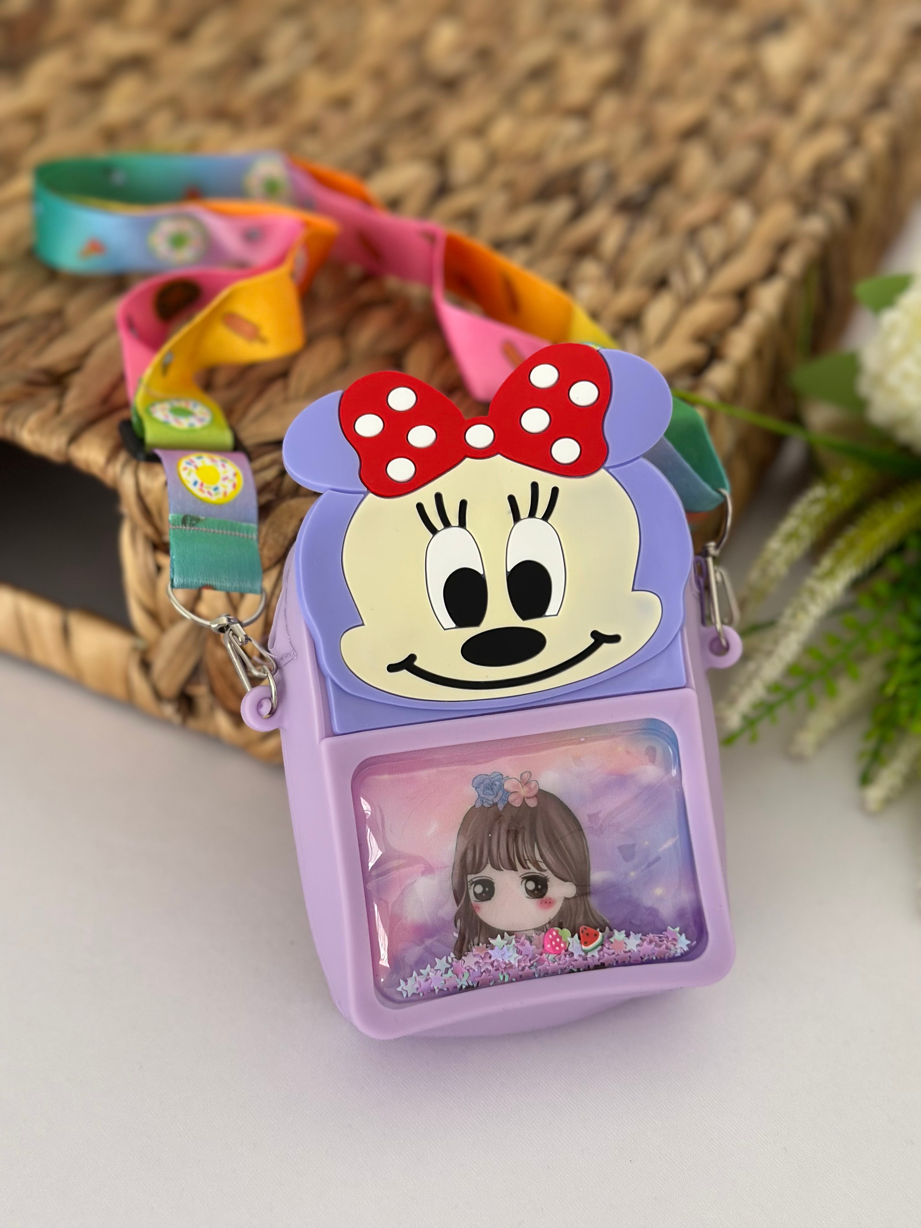 Mor Minnie Mouse Silikon Çanta