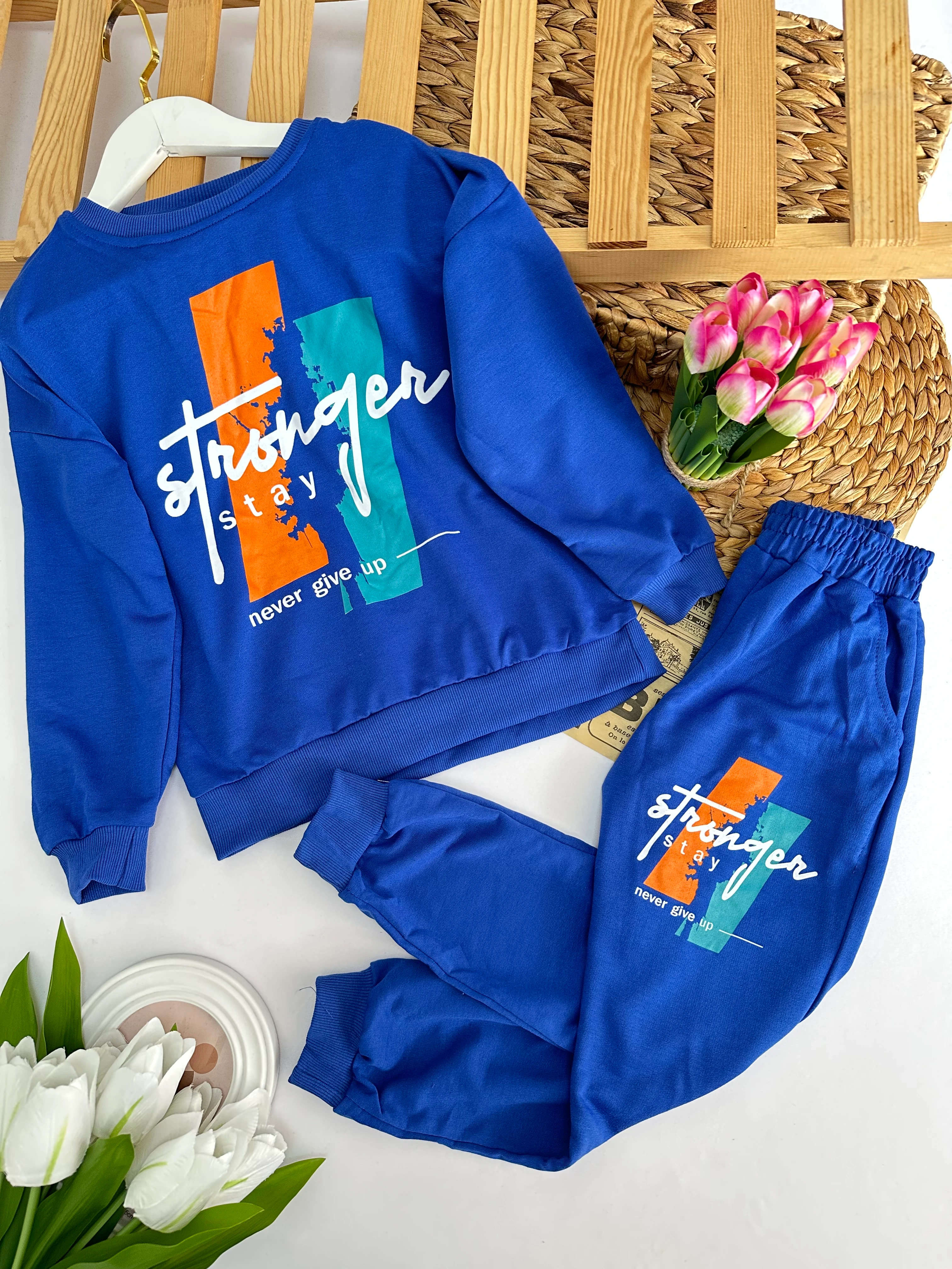 Erkek Çocuk Saks Mavi Stranger Takım