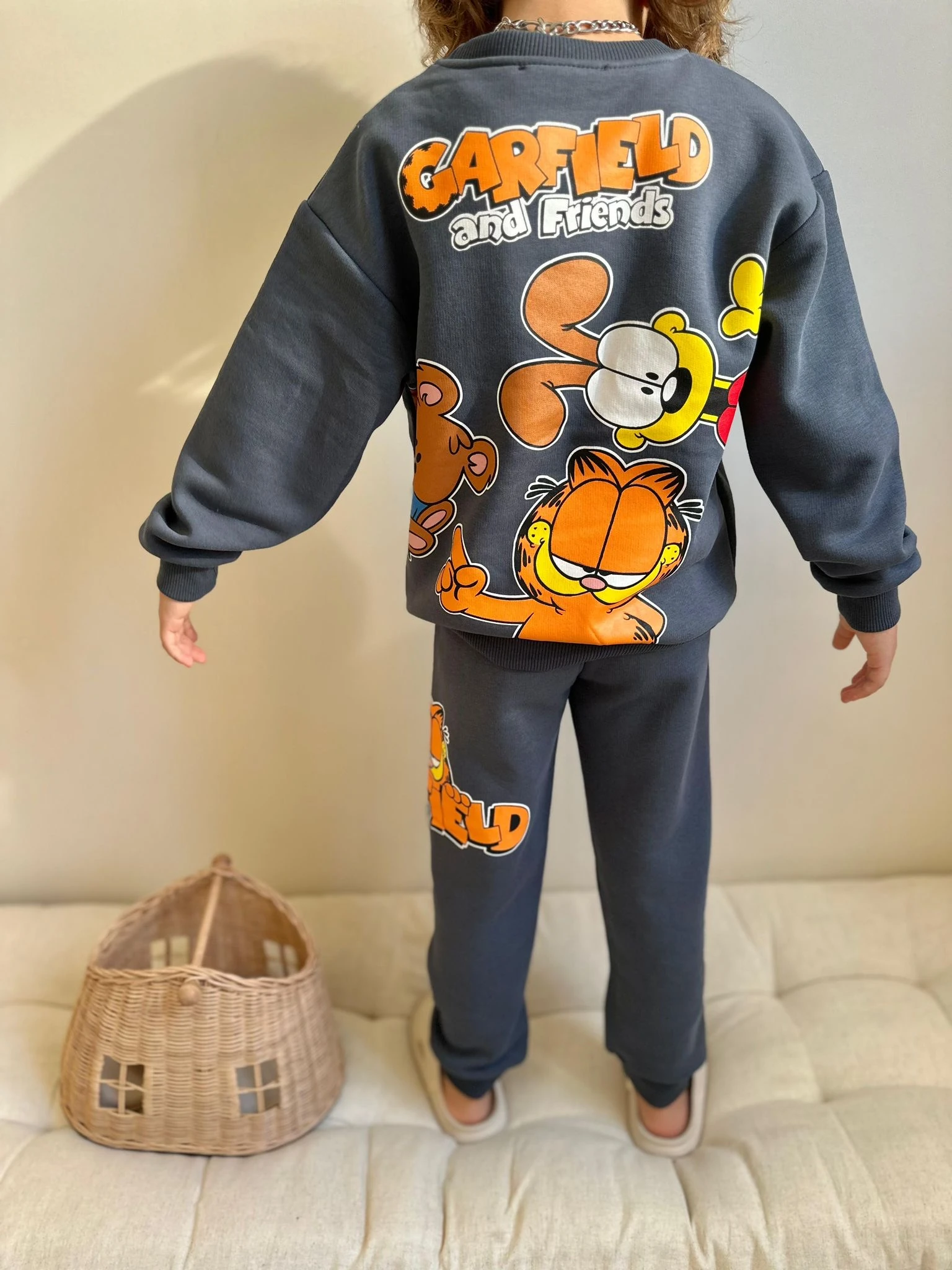 Erkek Çocuk Antrasit Garfield Takım
