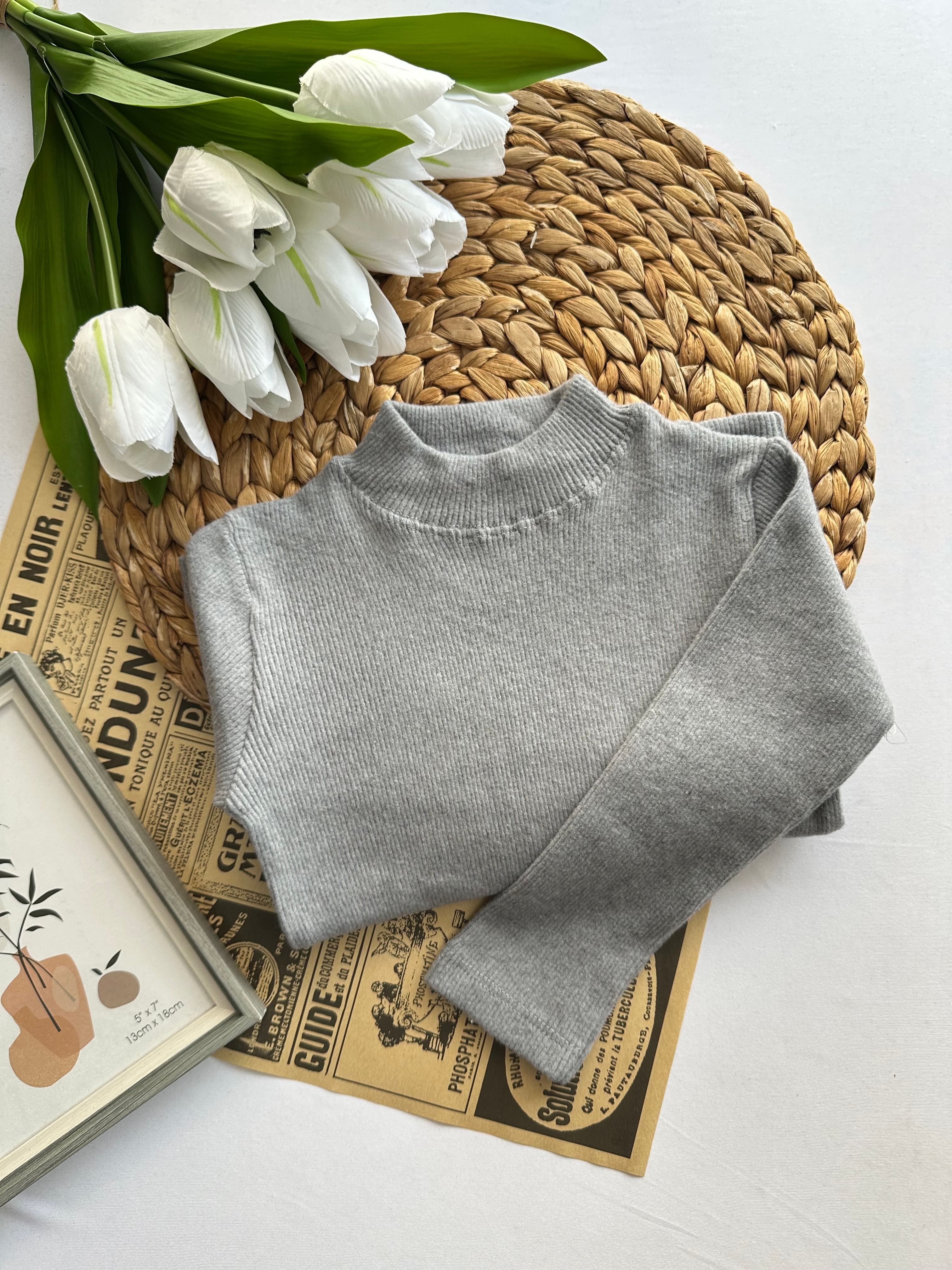 Kız Çocuk Gri Kaşkorse Badi