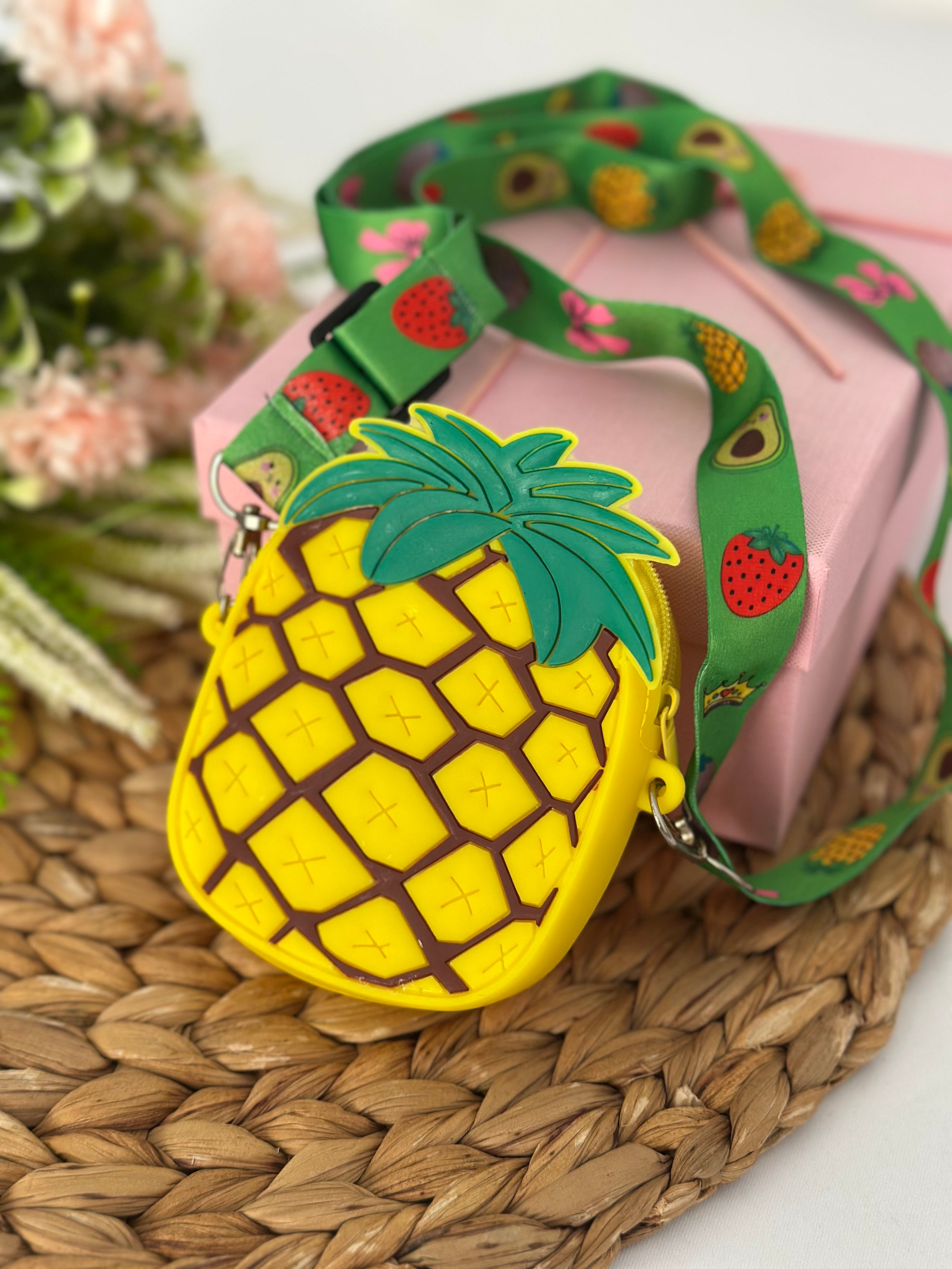 Ananas Figürlü Silikon Çanta