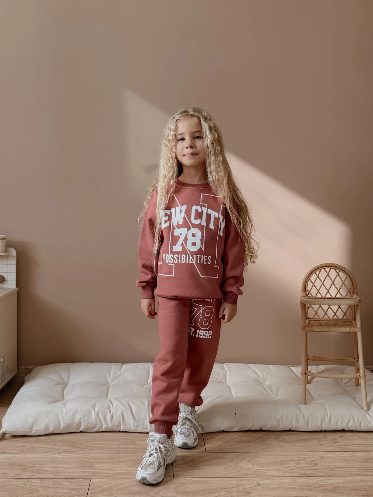 Kız Çocuk Mürdüm New City Alt-Üst Takım