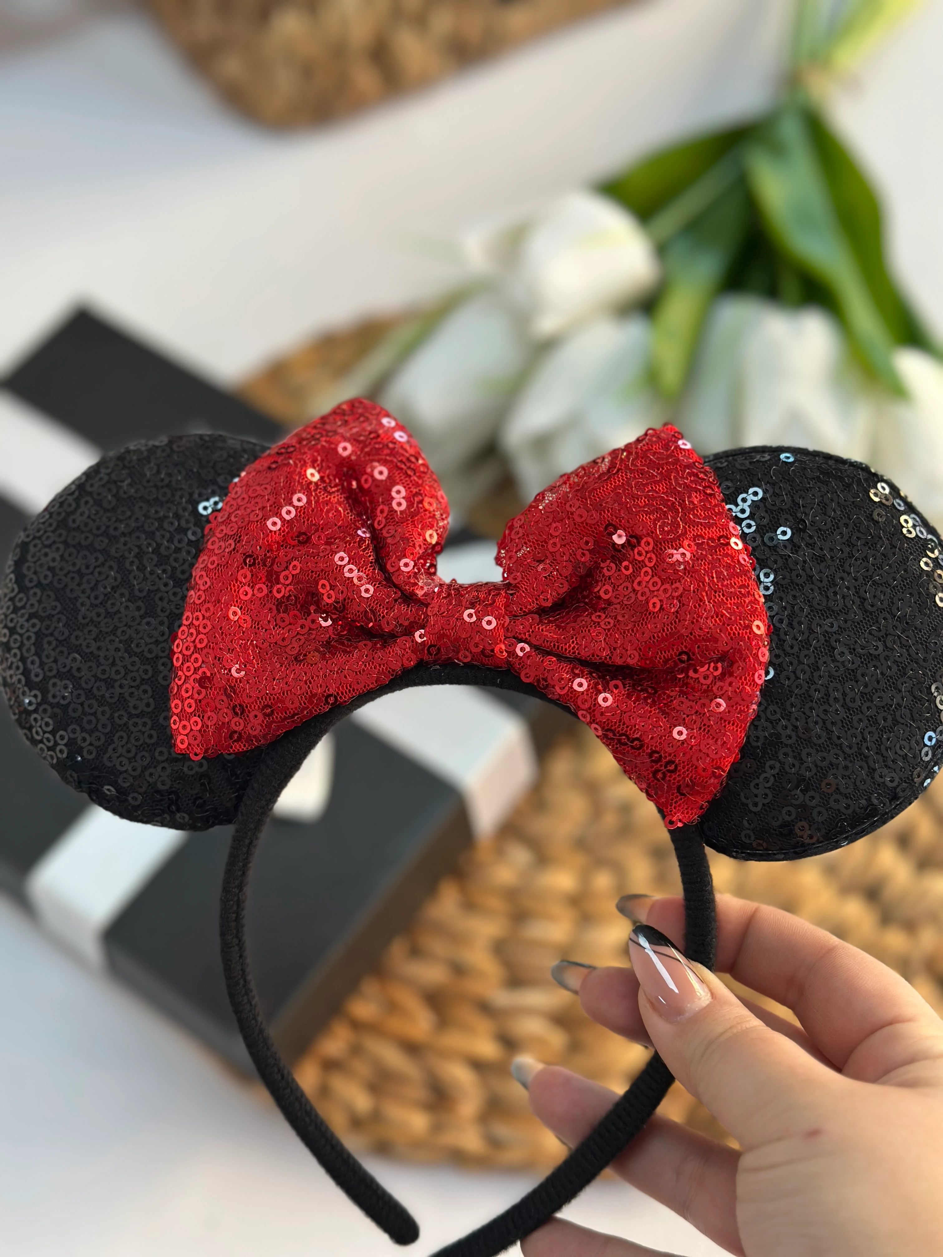 Kız Çocuk Pullu Minnie Mouse Taç