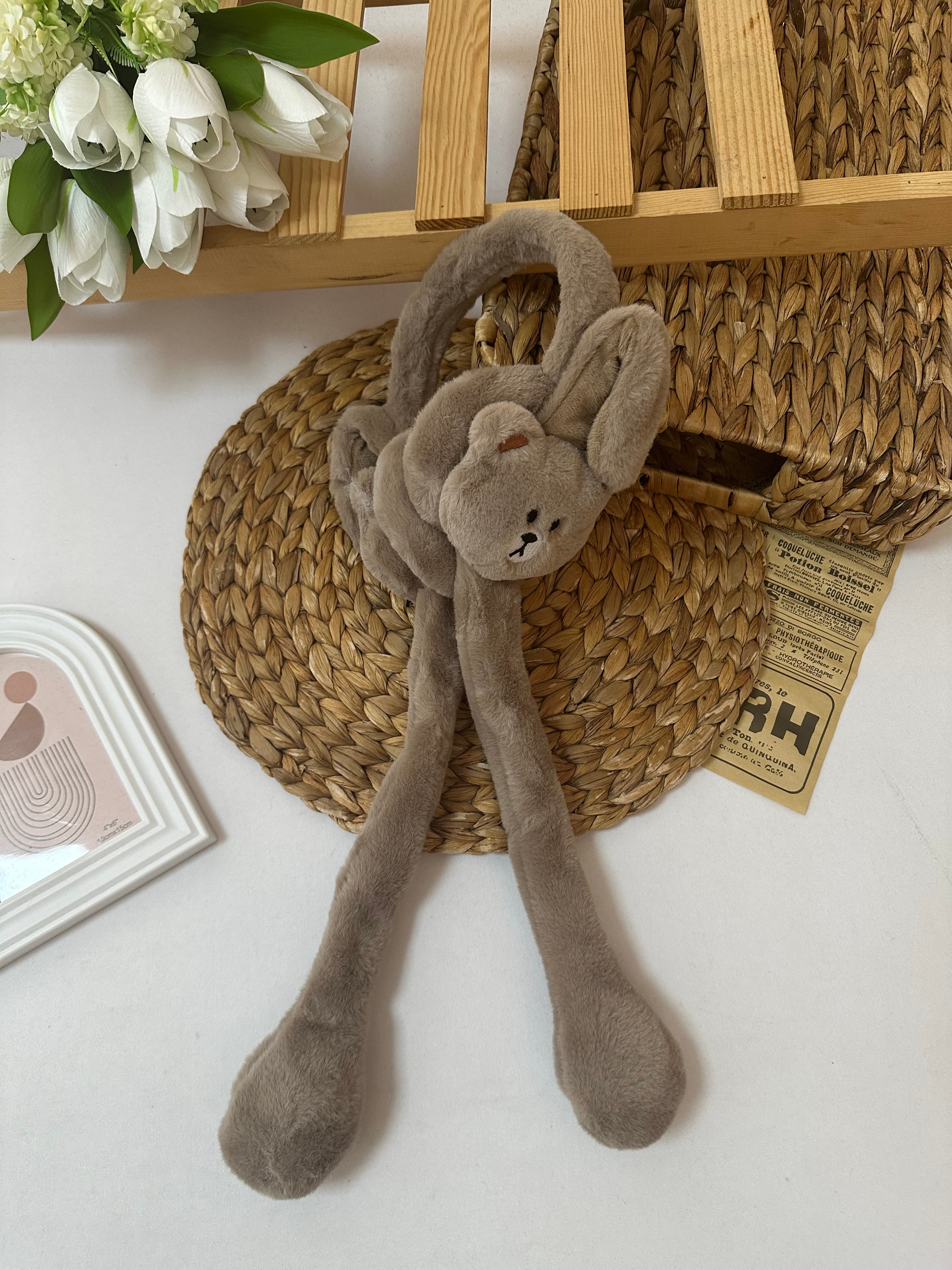 Kız Çocuk Kahverengi Hareketli Peluş Kulaklık