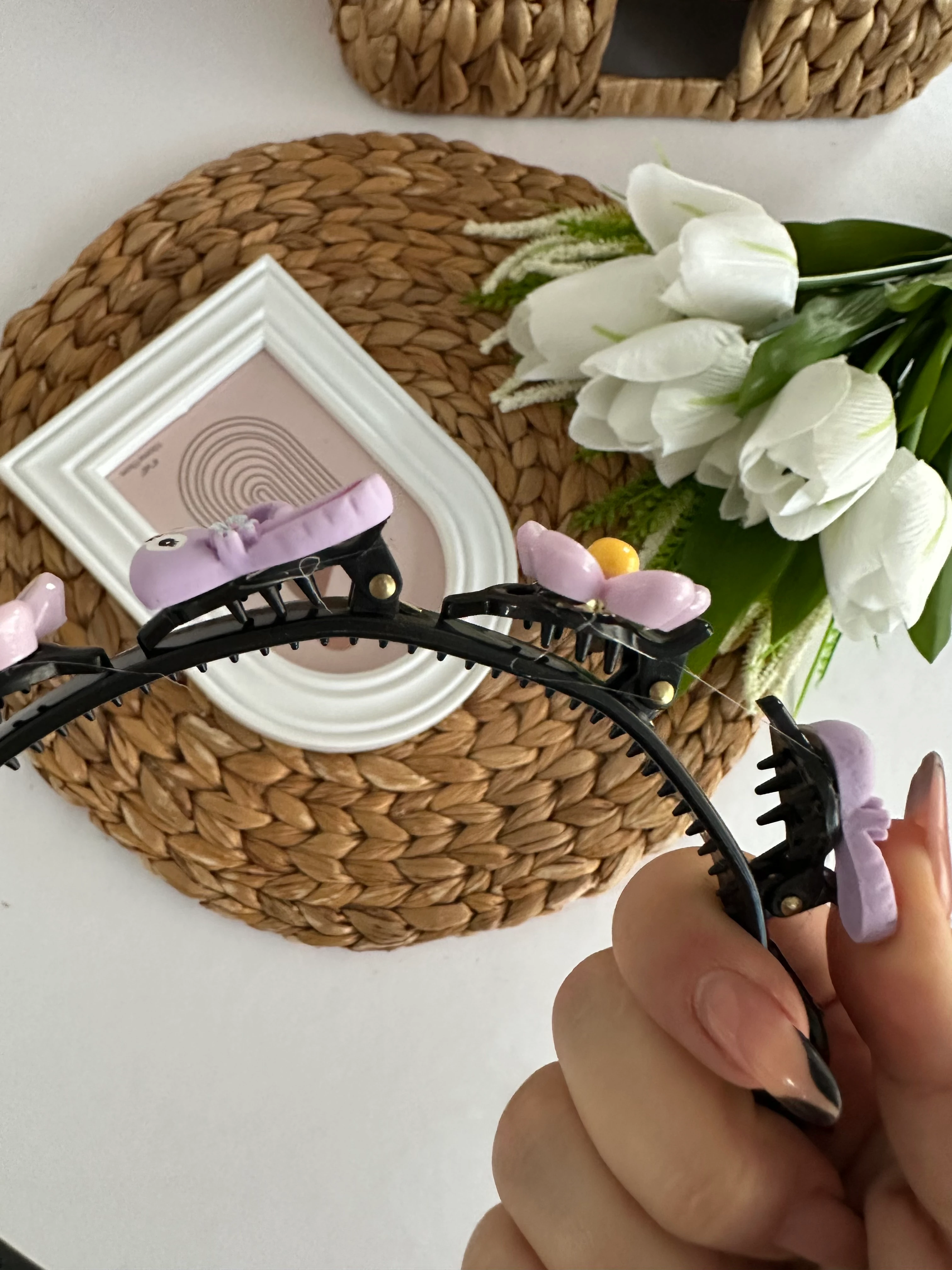 Lila Papatya Pens Taç