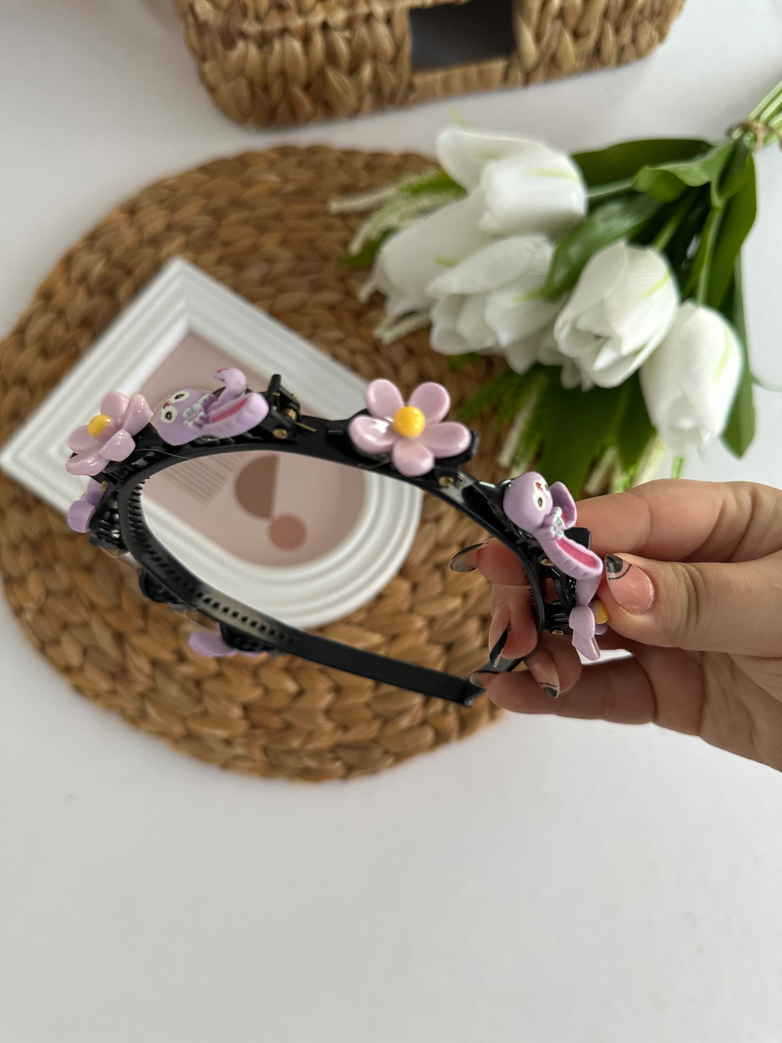 Lila Papatya Pens Taç